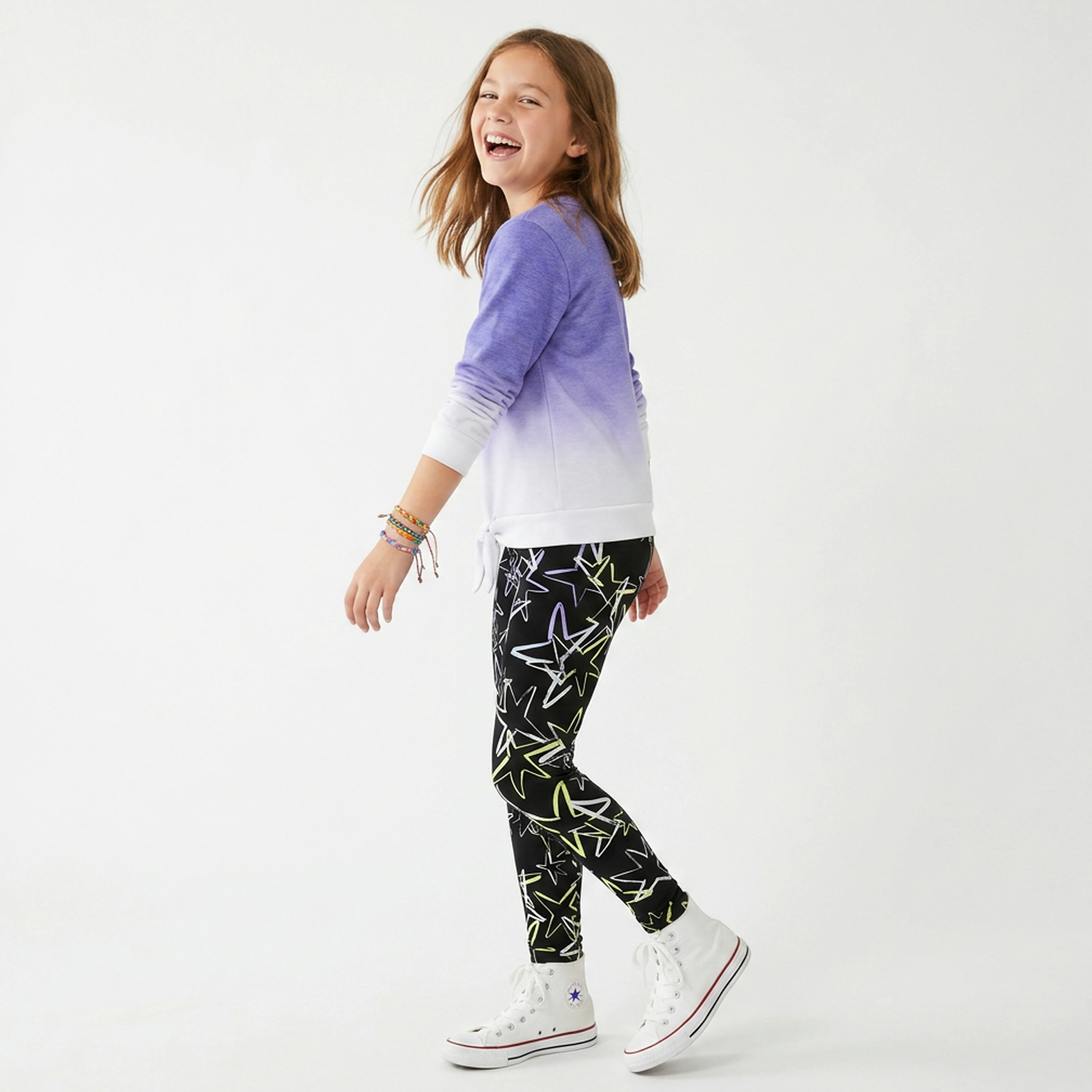 Rockets of Awesome Ombre Tie Crew for Girls