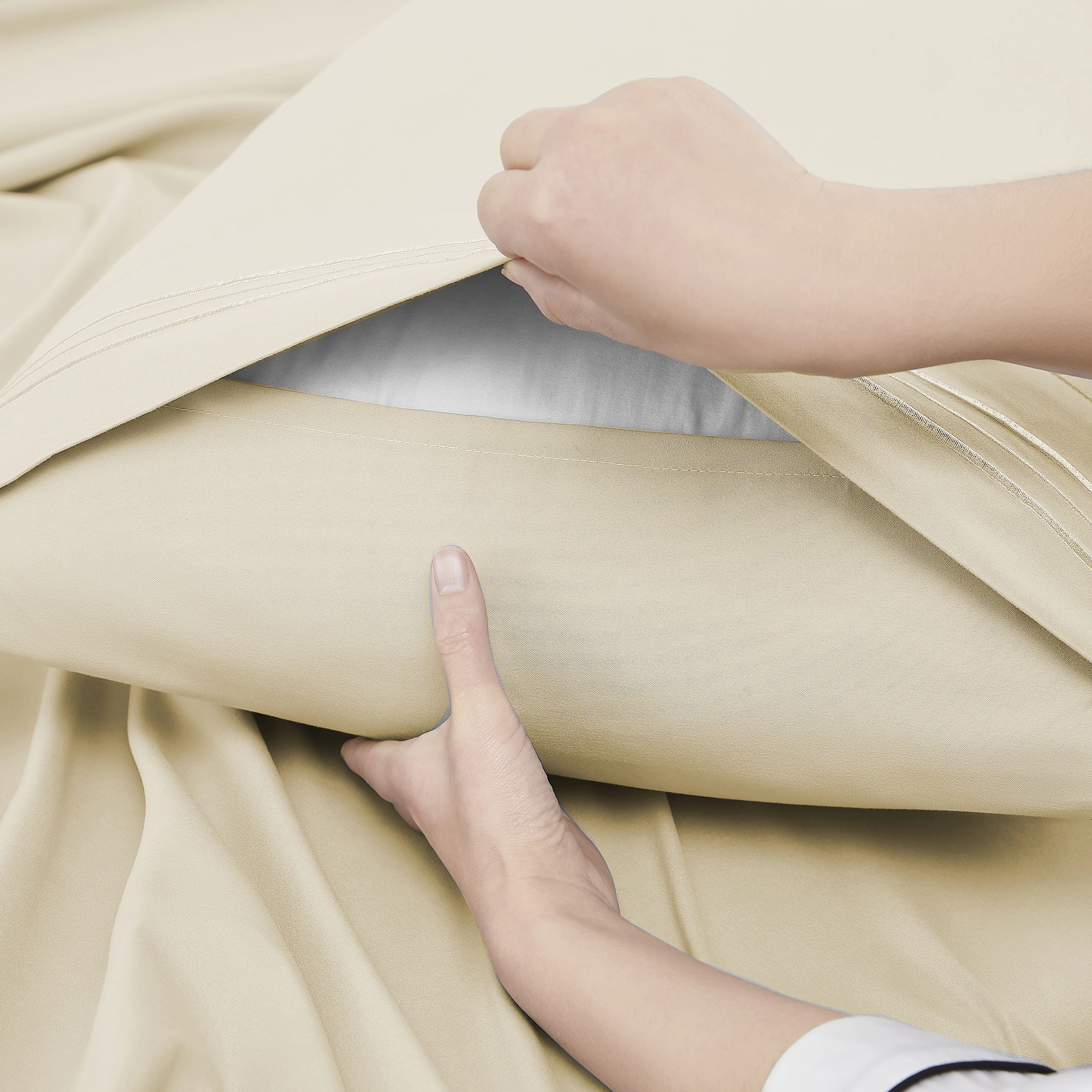 Sweet Home Collection Luxury Embroidered Ultra Soft Microfiber Solid Pillowcases (-Pack