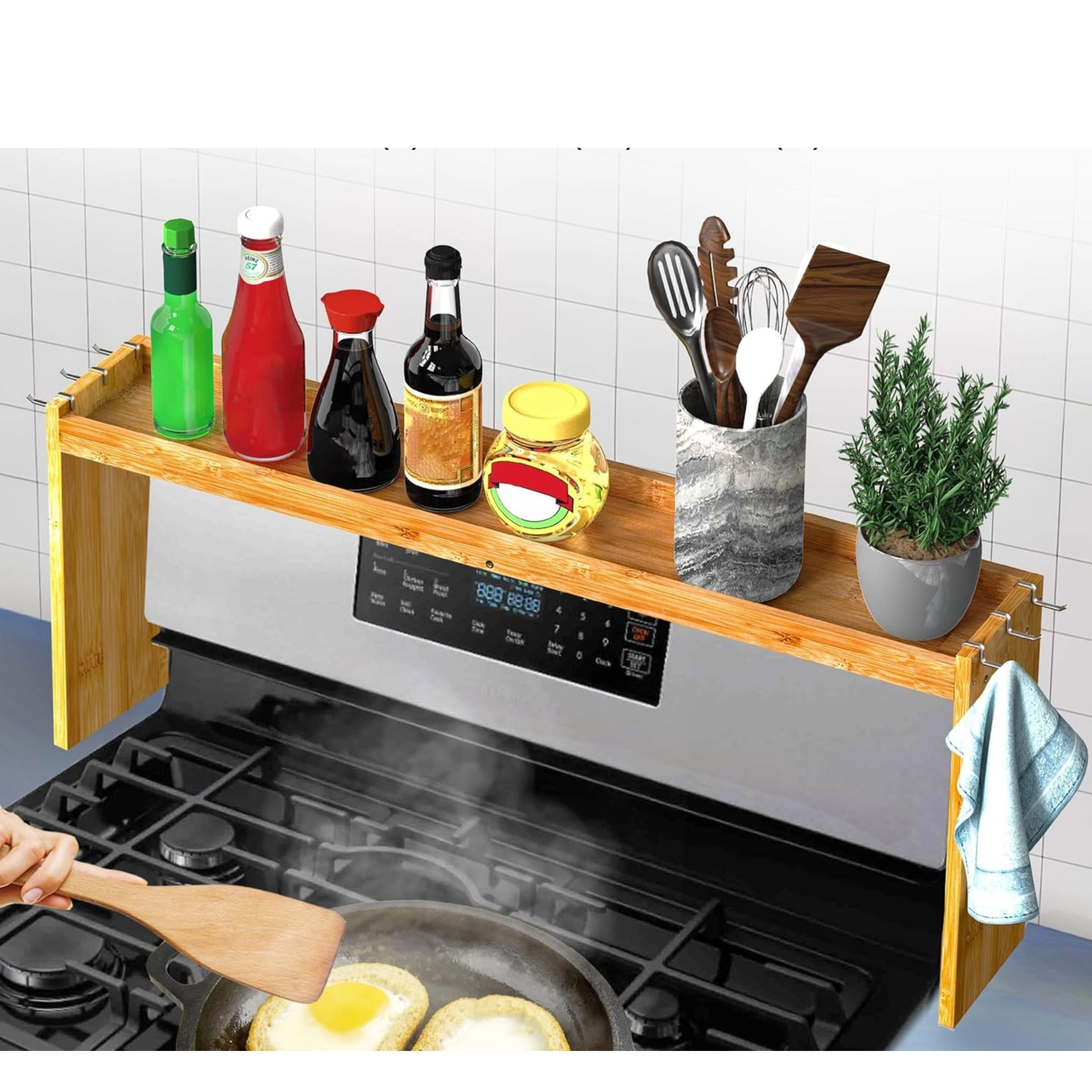 Stock Preferred Over the Stove Spice Rack Organizer Shelf
