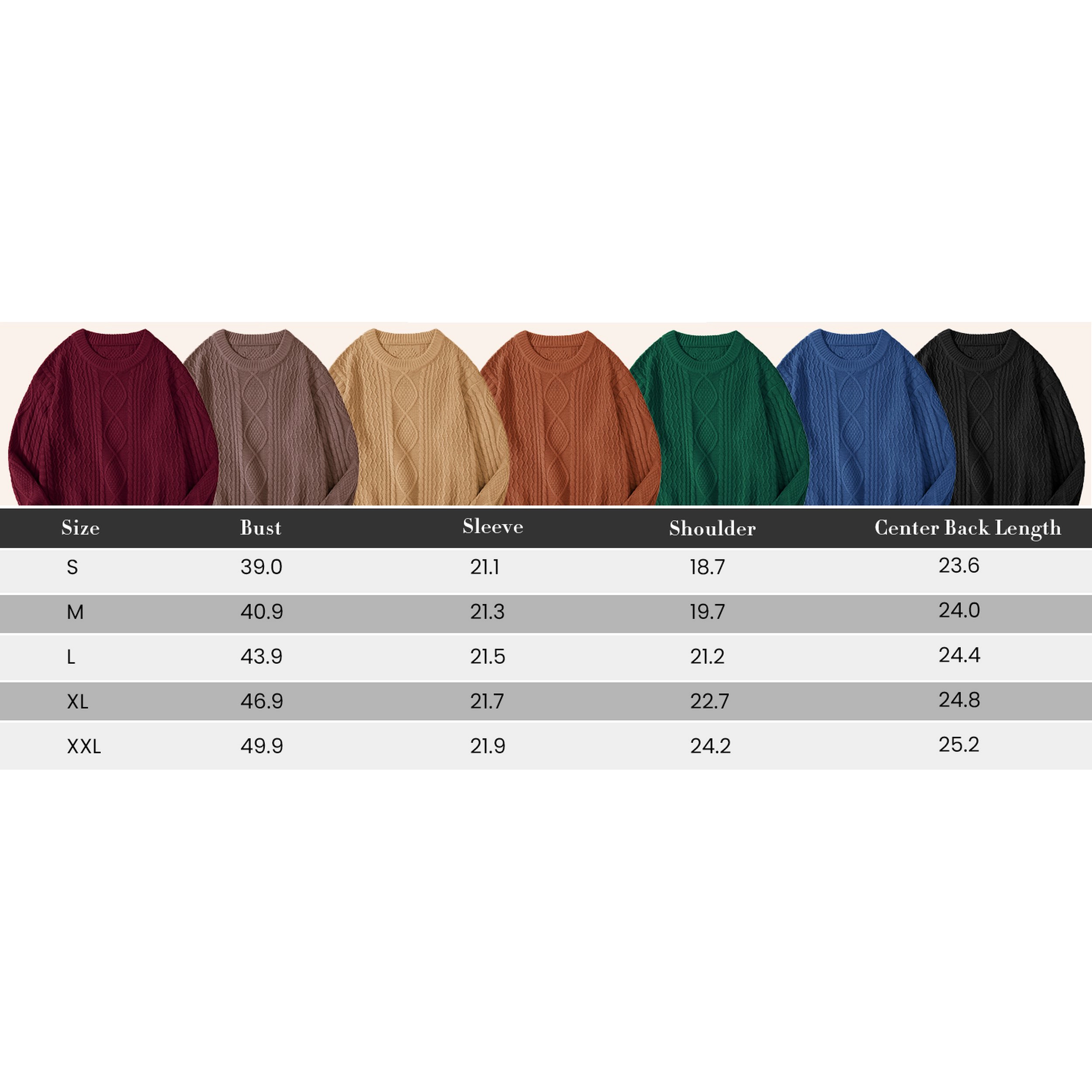 Zeagoo Women's Cable Knit Fisherman Long Sleeve Crewneck Pullover
