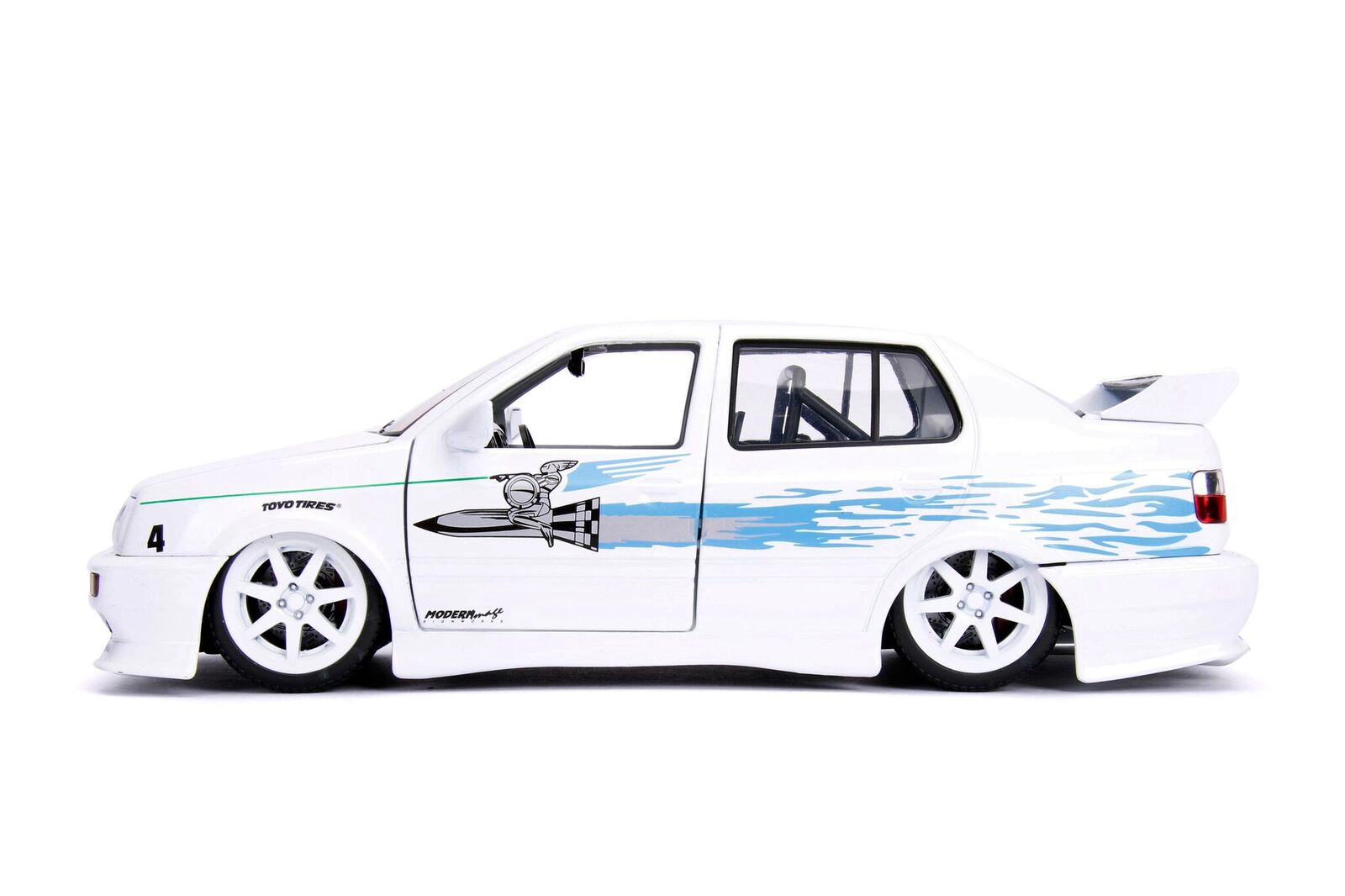Jada Jesse's Volkswagen Jetta White with Graphics "Fast & Furious" Movie 1/24 Diecast Model Car by Jada