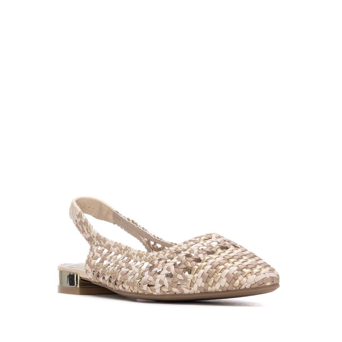 XTI PU Slingback Sandals Pointed Toe, Flat Heel, Lightweight