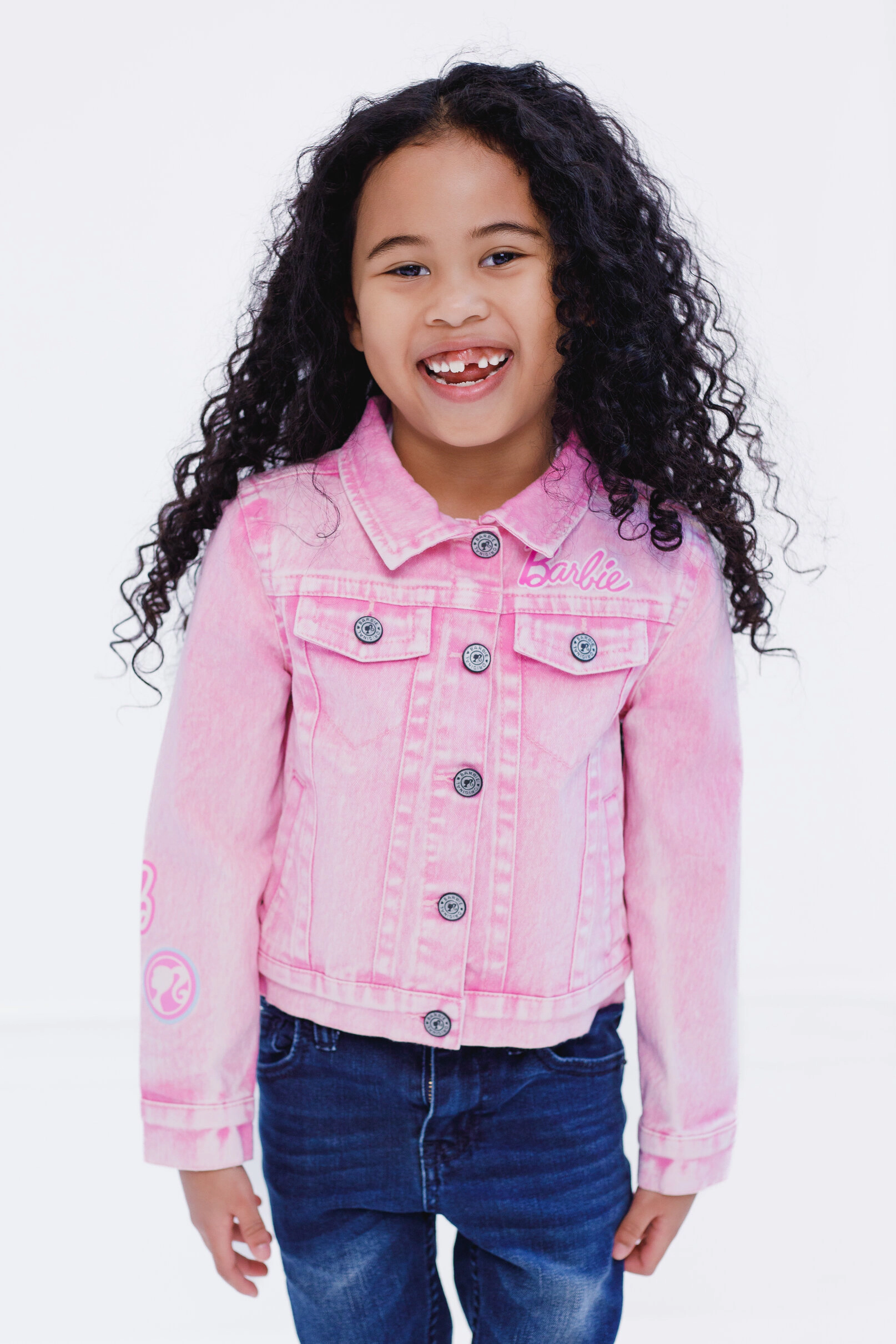 Barbie Girls' Glitter Denim Jacket