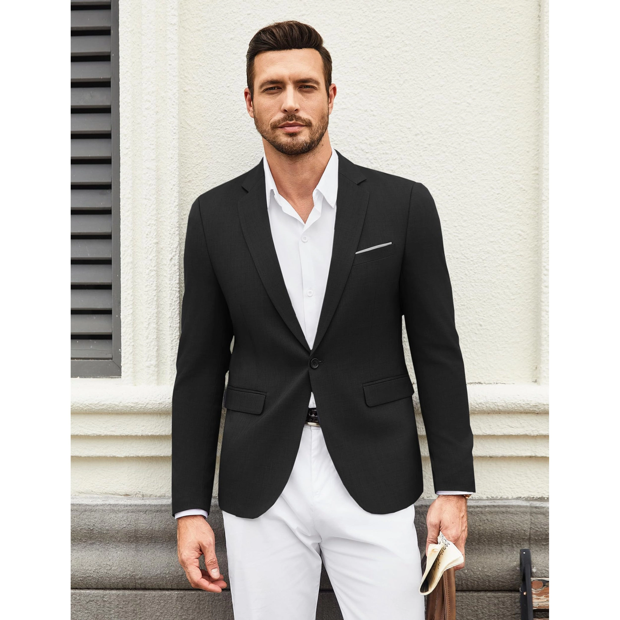 COOFANDY Men's Slim Fit Notch Lapel Casual Blazer Sport Coat Suit Jacket