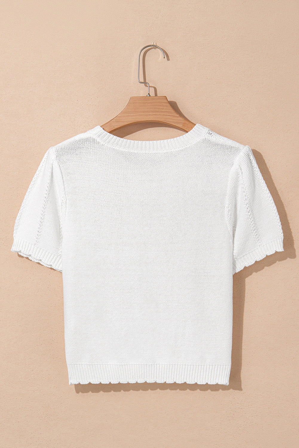 Threaded Pear Women's Lavender Puff Sleeve Crewneck Sweater