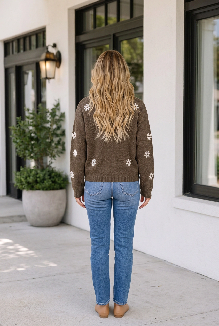 Threaded Pear Janiyah Long Sleeve Sweater Top