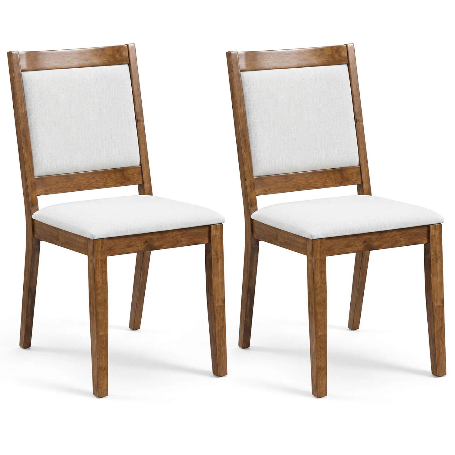LJG Modern Dining Upholstered Kitchen Chair Set of 2 with Padded Backrest