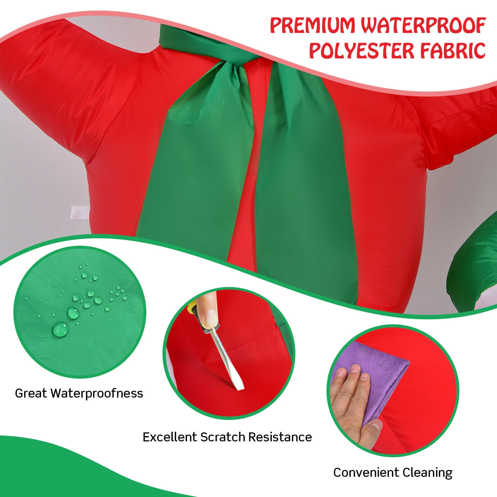 Glintex 6-Ft Christmas Inflatable Snowmen Pair with Built-In Blower and Sandbag, Multicolor