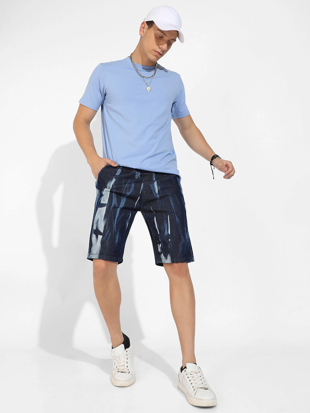 Pastel Blue Basic Regular Fit T-Shirt