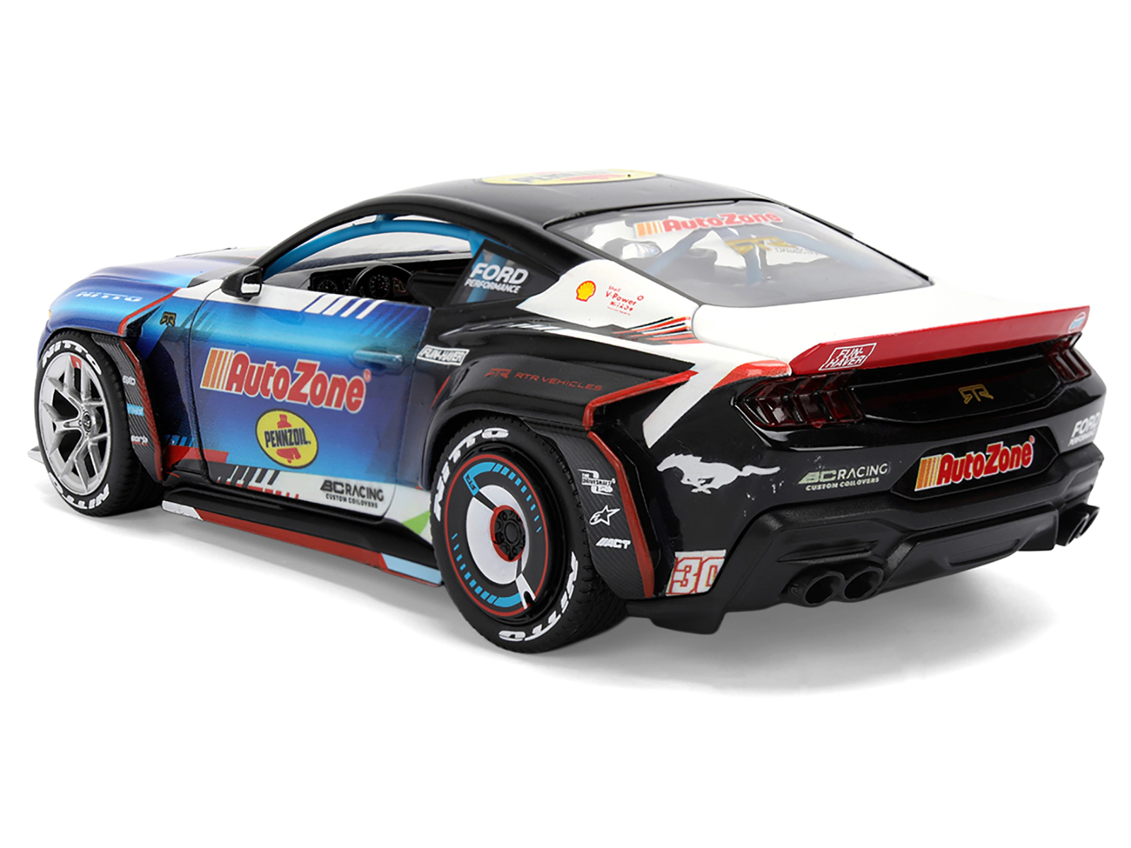 Jada Ford Mustang Rtr #130 James Deane "Autozone" "Formula Drift Pro Championship" (2025) With Lights "Rtr