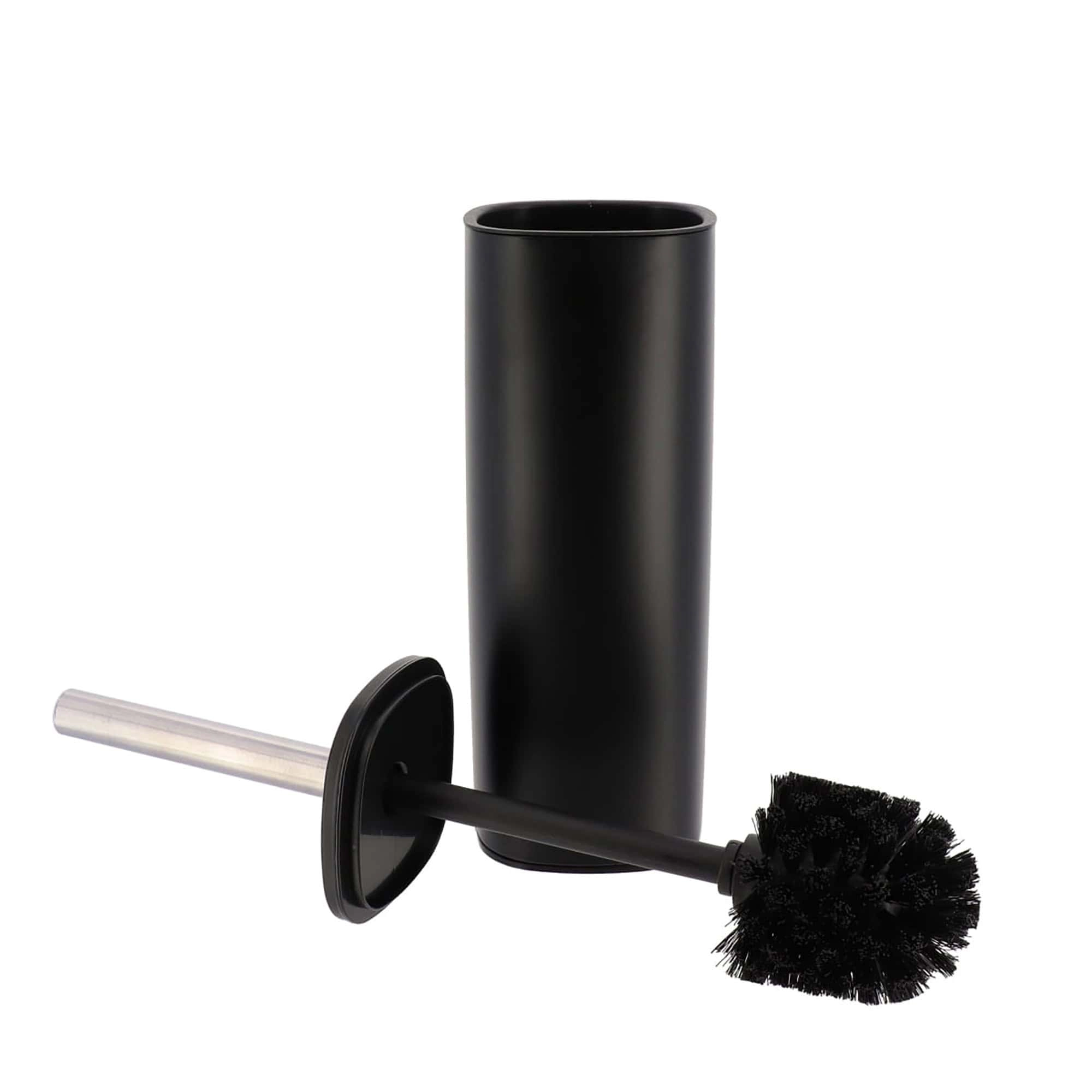 Evideco French Home Goods Square Metal Toilet Brush and Holder Set