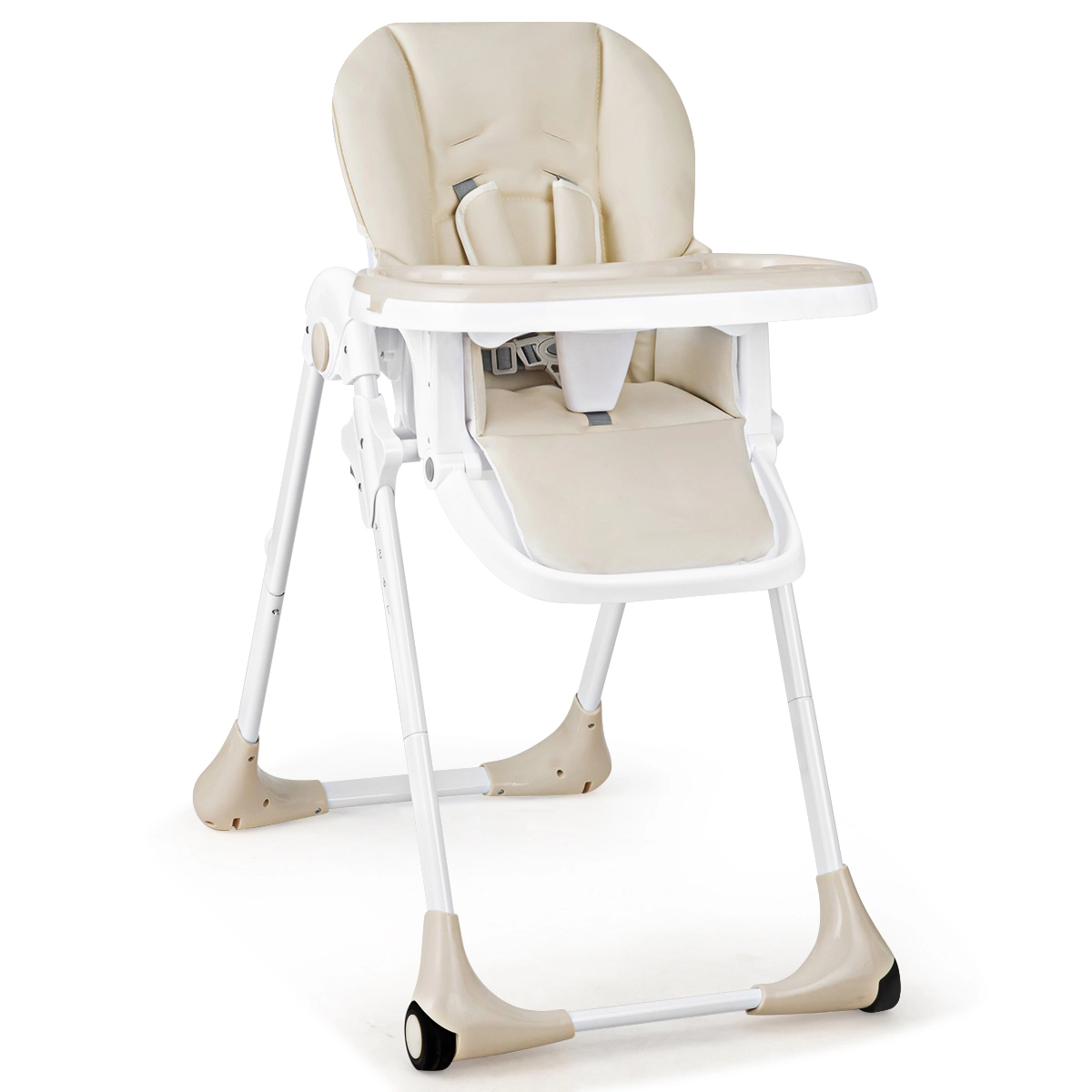 SUGIFT 7 Seat Heights and Reclining Backrest 3-in-1 Convertible Baby High Chair