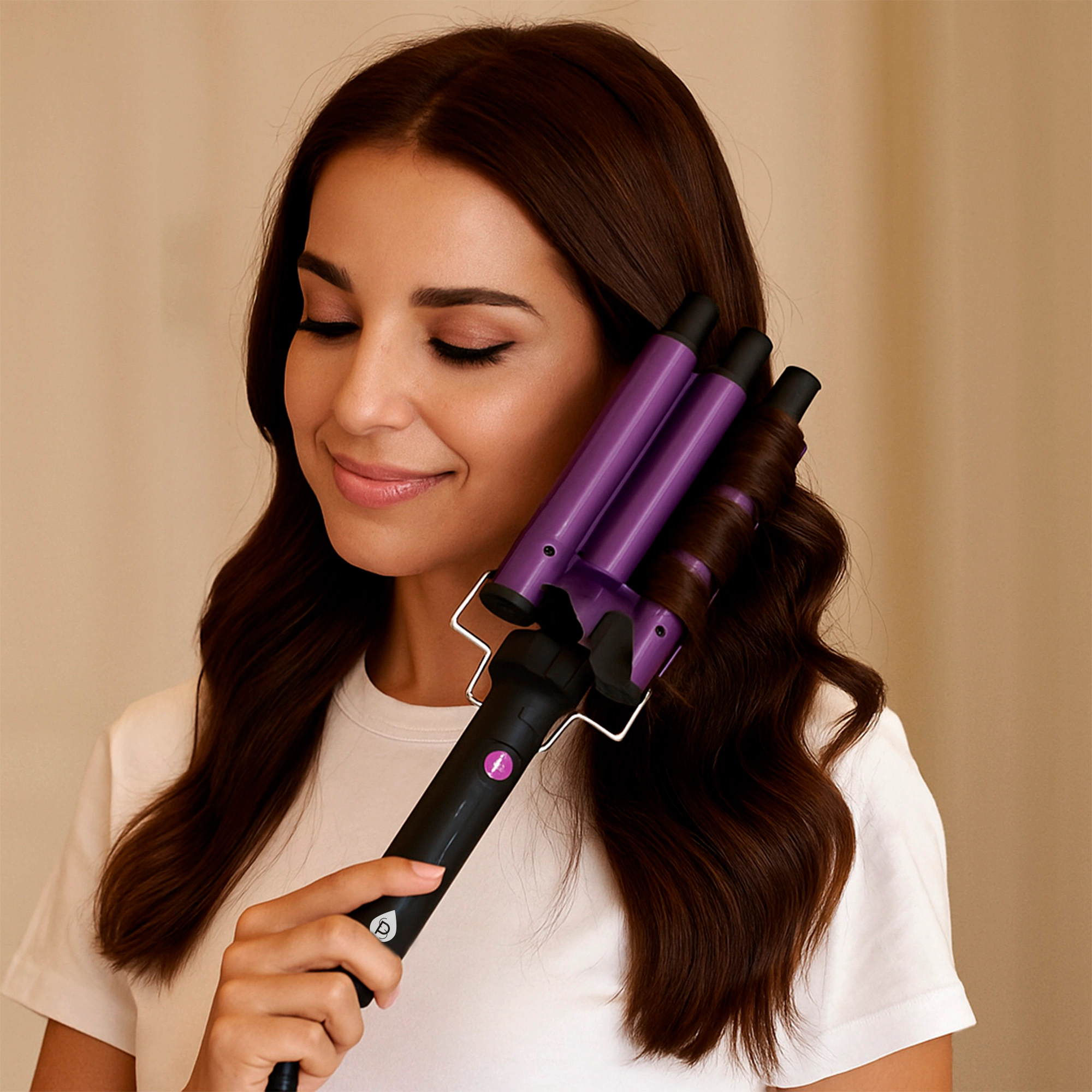 Pursonic Women's Triple Barrel Hair Curler – Effortless Beach Waves & Curls