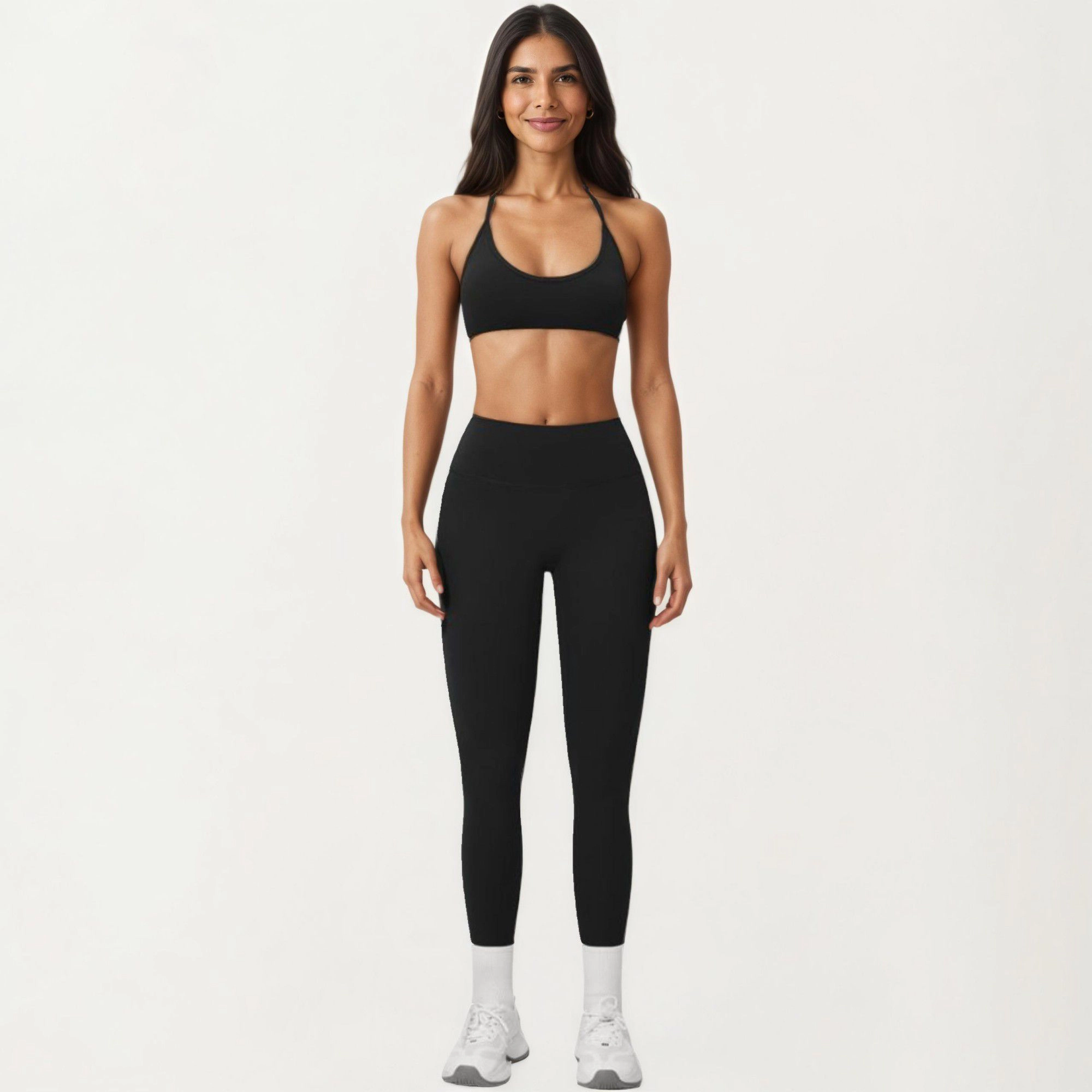Anna-Kaci Active Women's High Waist Leggings with Smooth Stretch Fabric and Curved Seam Detail