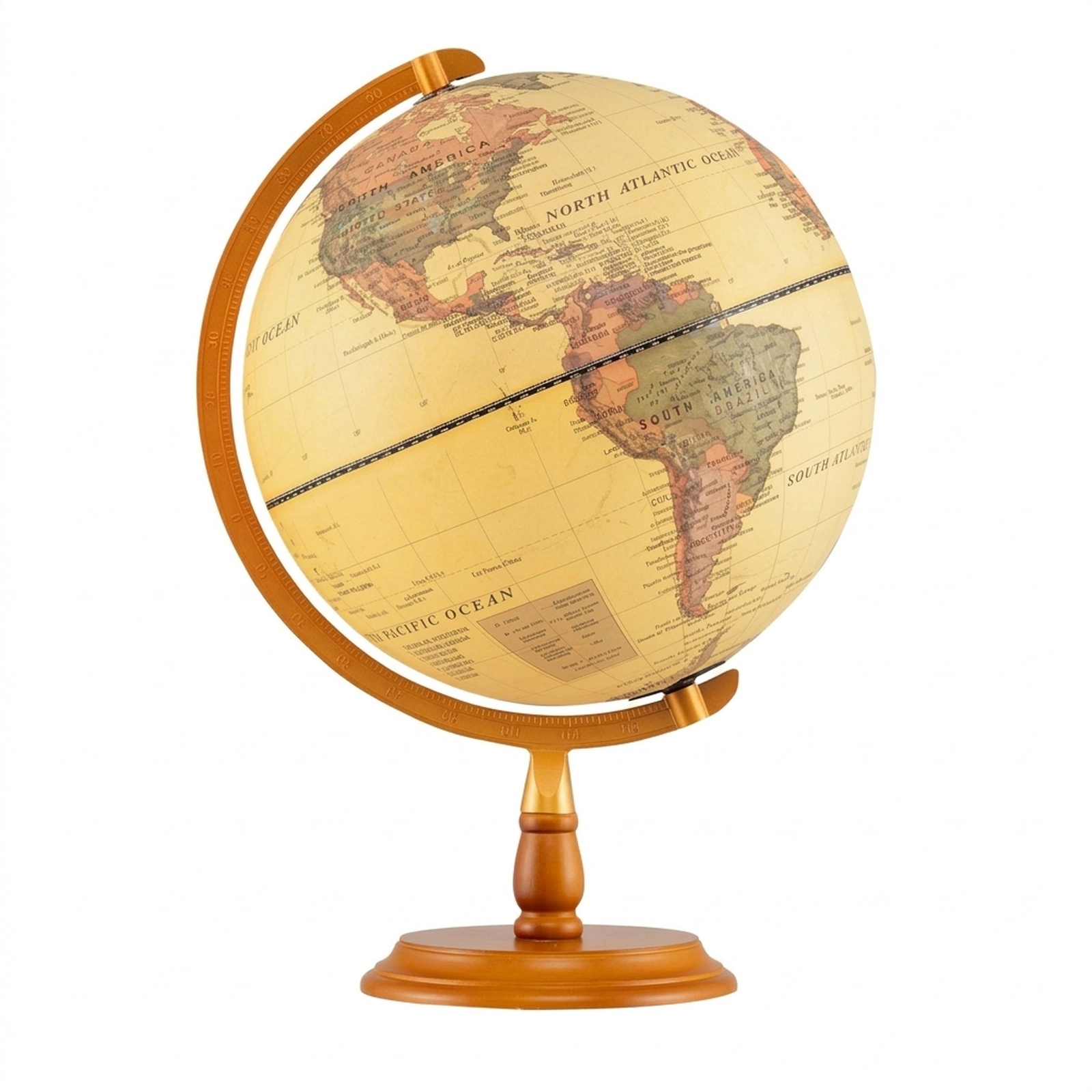SUGIFT 12-in Illuminated World Globe with Built-In LED Night Light Embossed Relief and 4.6-ft USB Cord