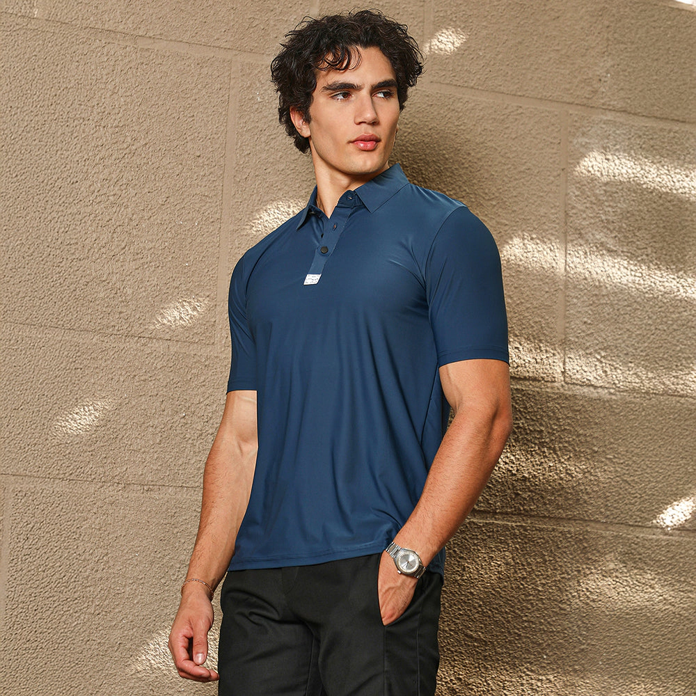 Seamless Solid Polo T-Shirt