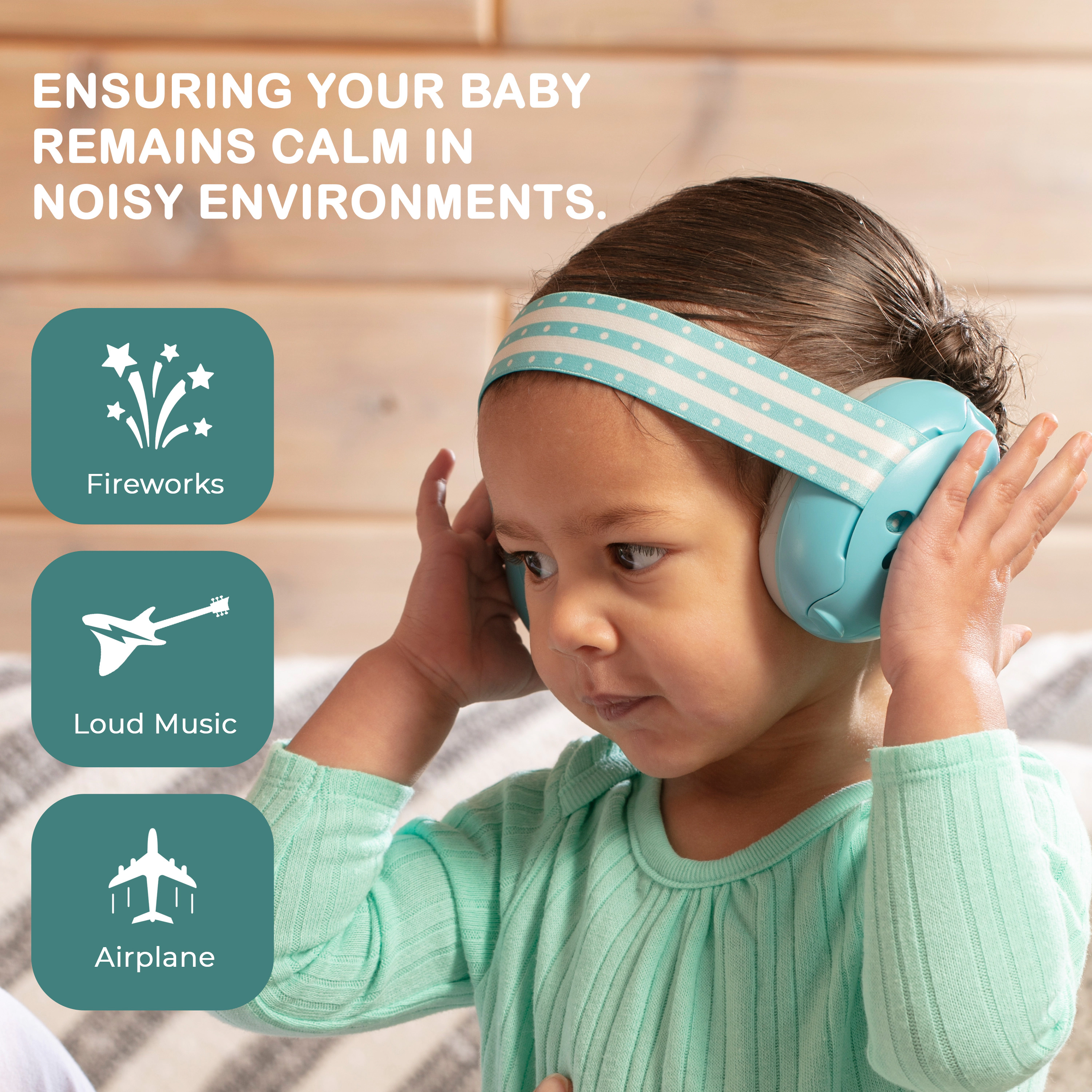 Sperric Baby Earmuffs - Noise Cancelling, Ultra‑Soft Lightweight Baby Ear Protection with Non‑Slip Headband & Travel Bag