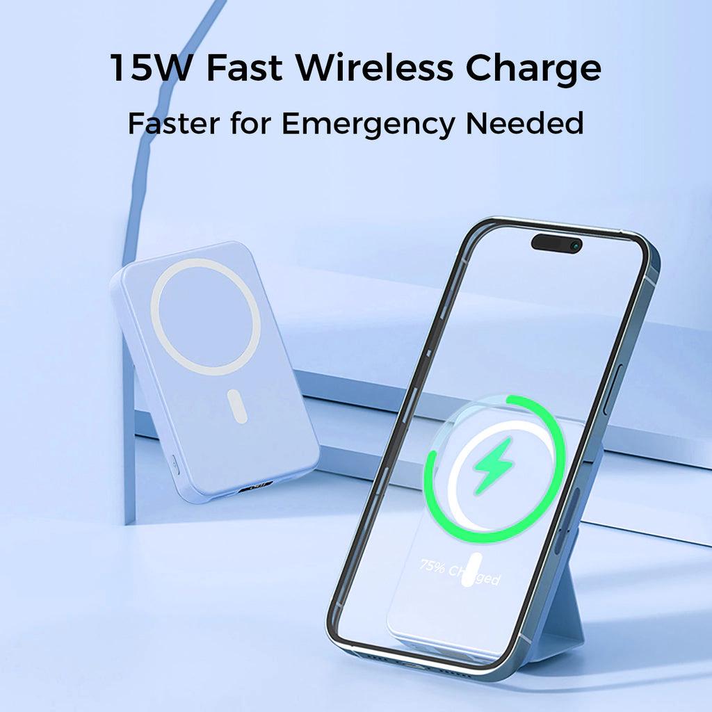 Alpha Digital 10,000mAh, Magnetic Wireless Charging, Phone Stand - Power Bank