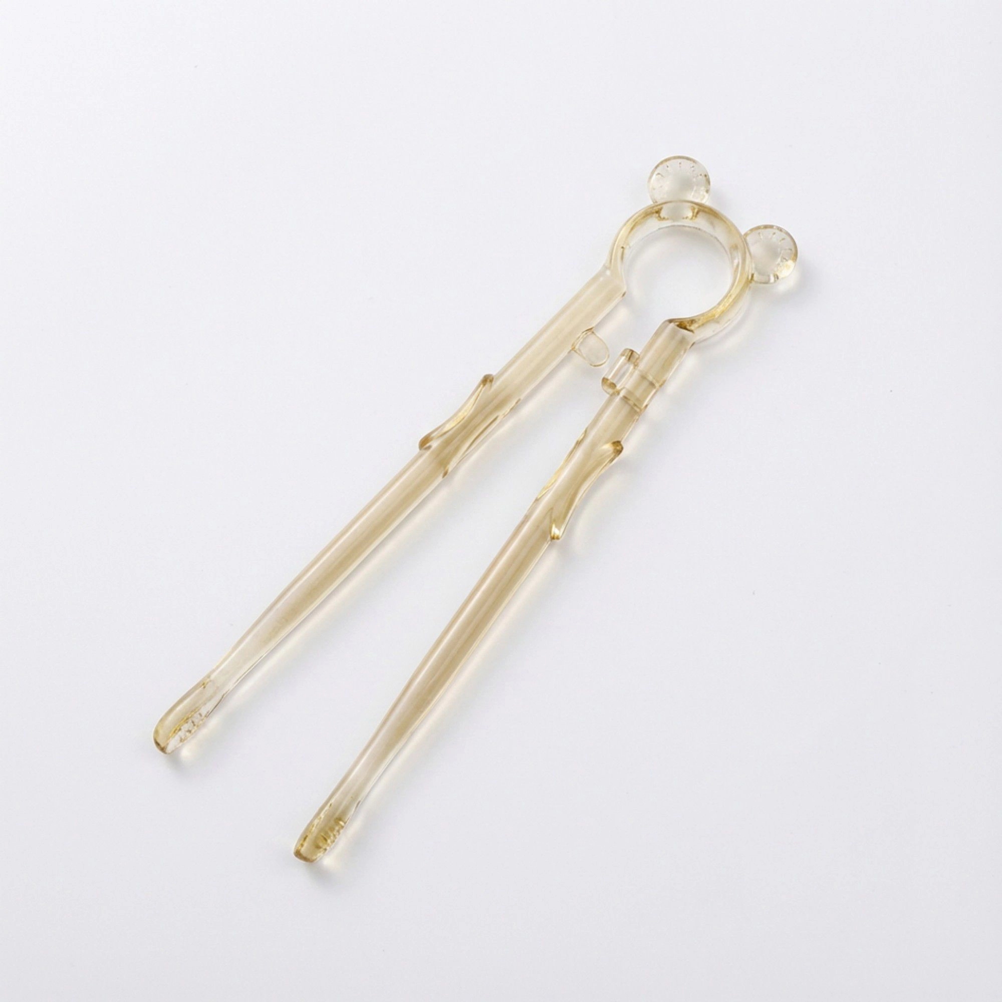 Alilang Unisex Reusable Glass Chopsticks Set of 2 with Decorative Ring Detail Elegant Dining Utensils