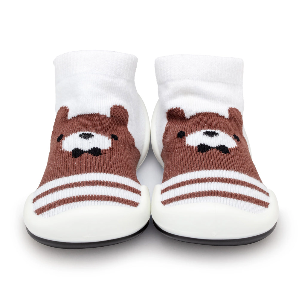 Komuello Toddler Boy First Walk Sock Shoes Big Bear