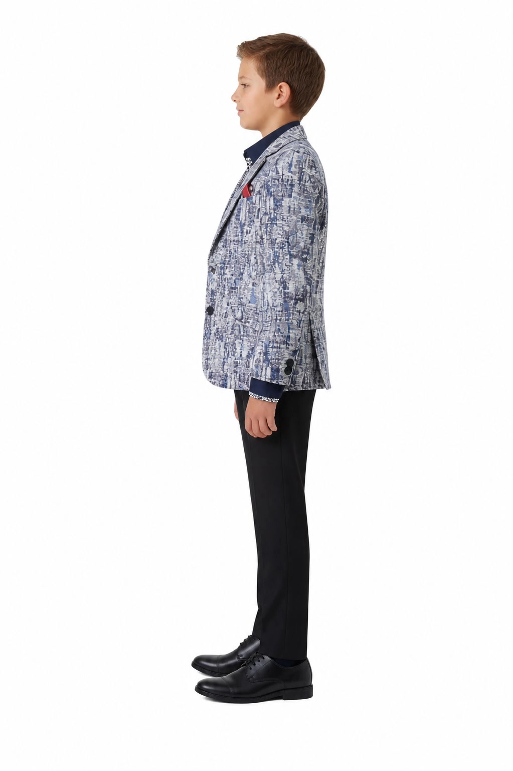 Elie Balleh Boys Slim Fit Paint Splash Blazer