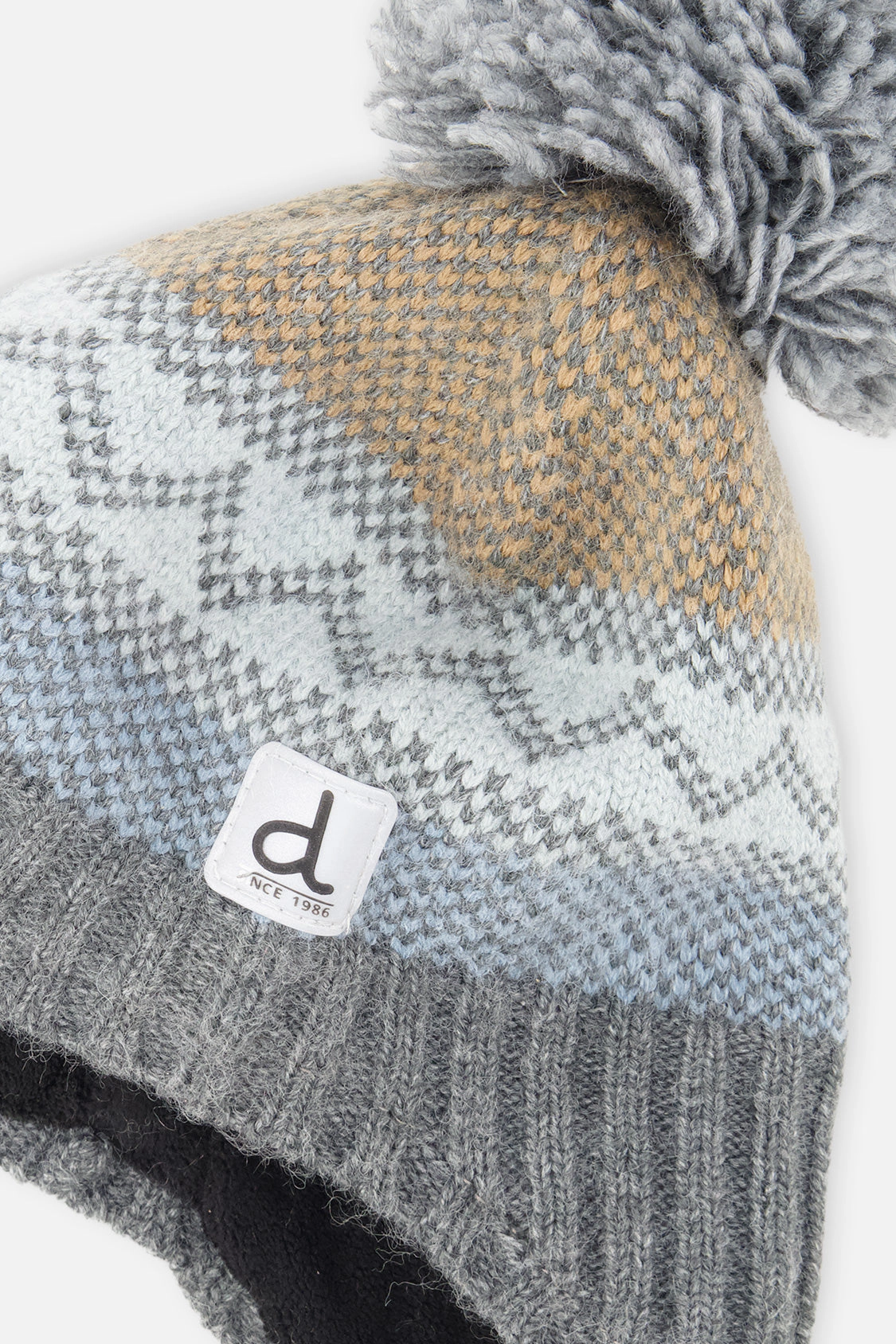 Deux par Boys Fair Isle Winter Peruvian Knit Hat with Pompom