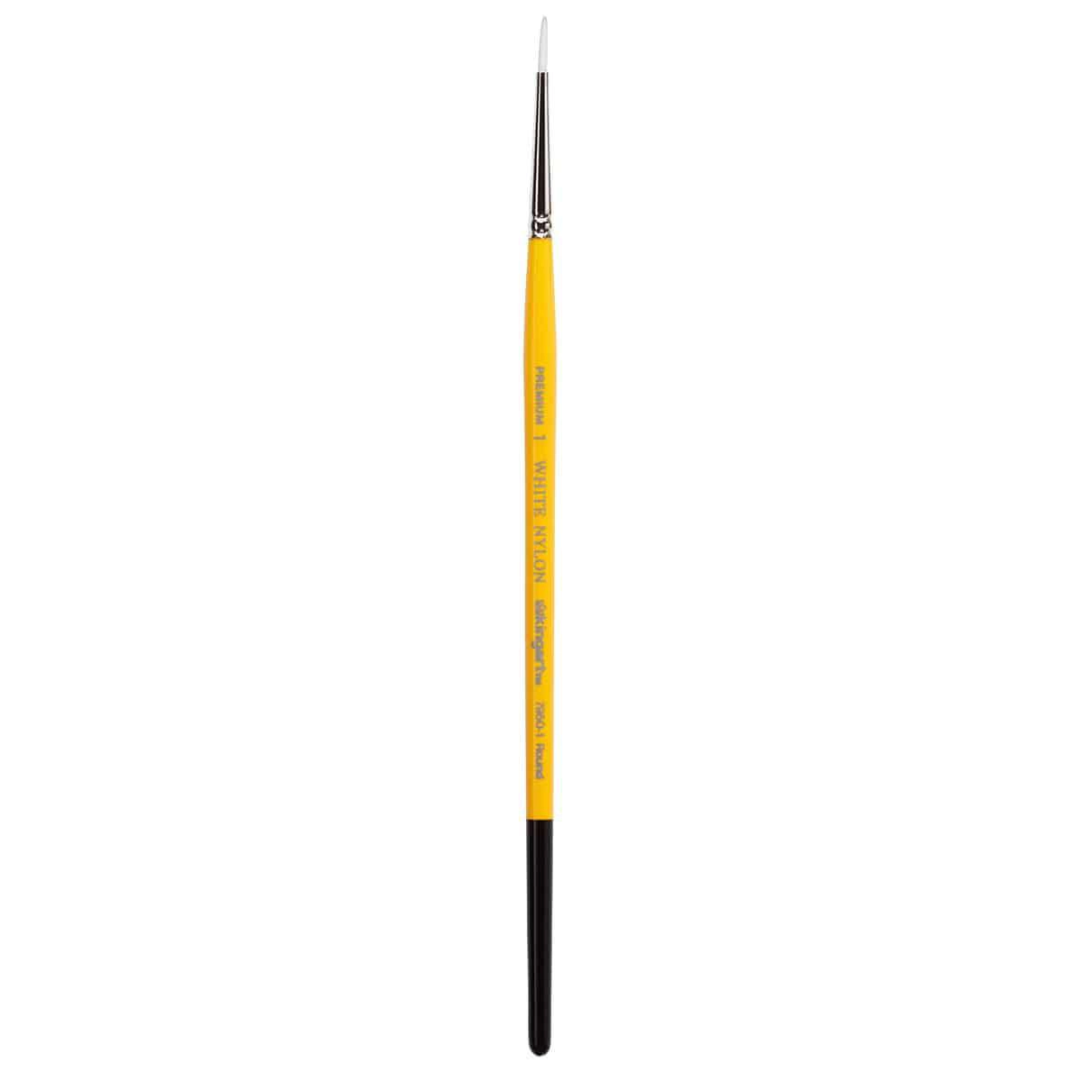 KINGART 7950 Gold Grip Round Short Handle White Nylon Artist Brush