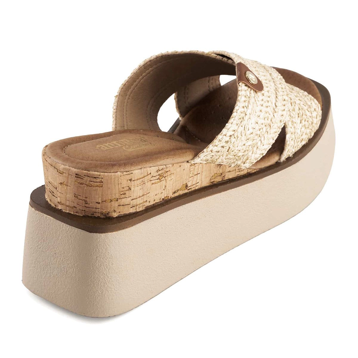 Andrea Womens Criss Cross Platform Wedge Sandals