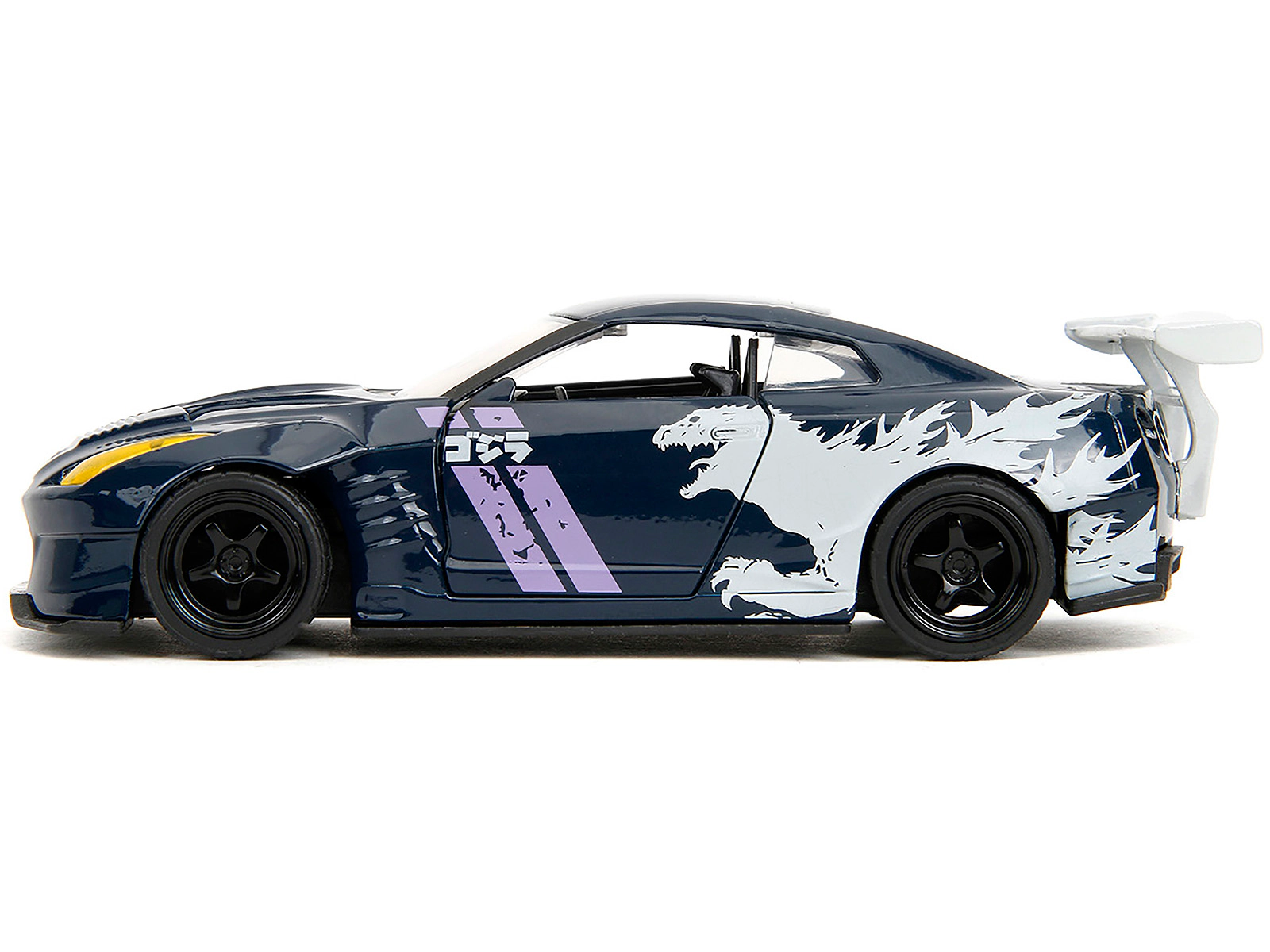 Jada 2009 Nissan GT-R (R35) Ben Sopra Dark Blue with Graphics "Godzilla" "Hollywood Rides" Series 1/32 Diecast