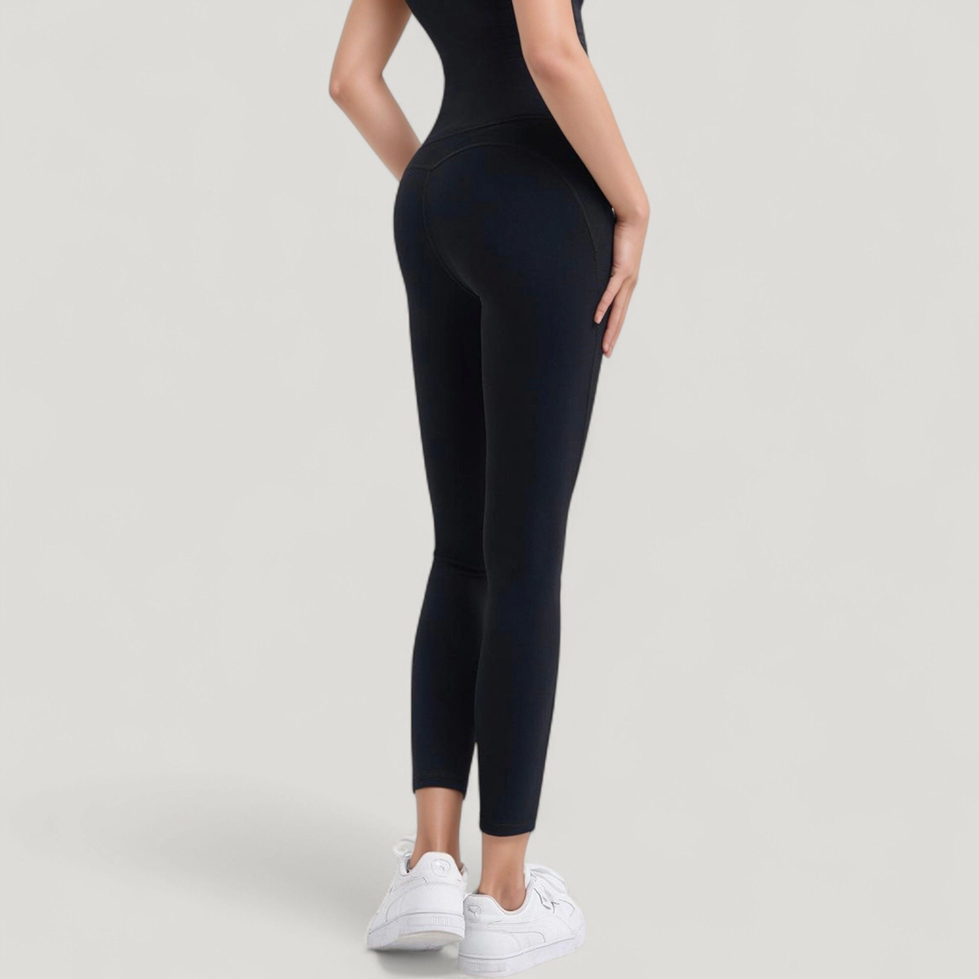 Anna-Kaci Active Women's High Waist Full Length Leggings with Wide Waistband and Seamless Design