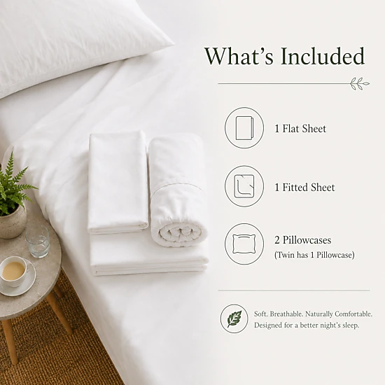 PEACENEST Rayon From Bamboo Sheet Set, Silky Soft Cooling Bed Sheets with Deep Pocket Fitted Sheet