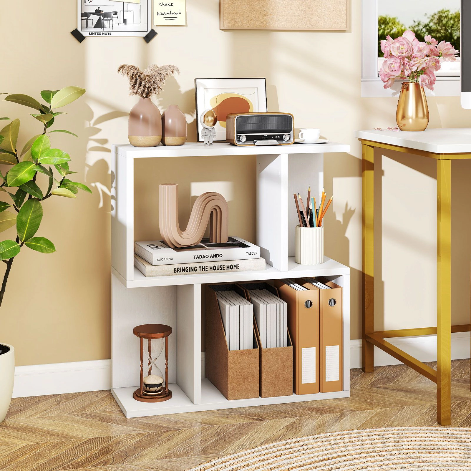 SlickBlue 3 Tier Bookshelf Open Storage Bookcase Freestanding Display Shelf