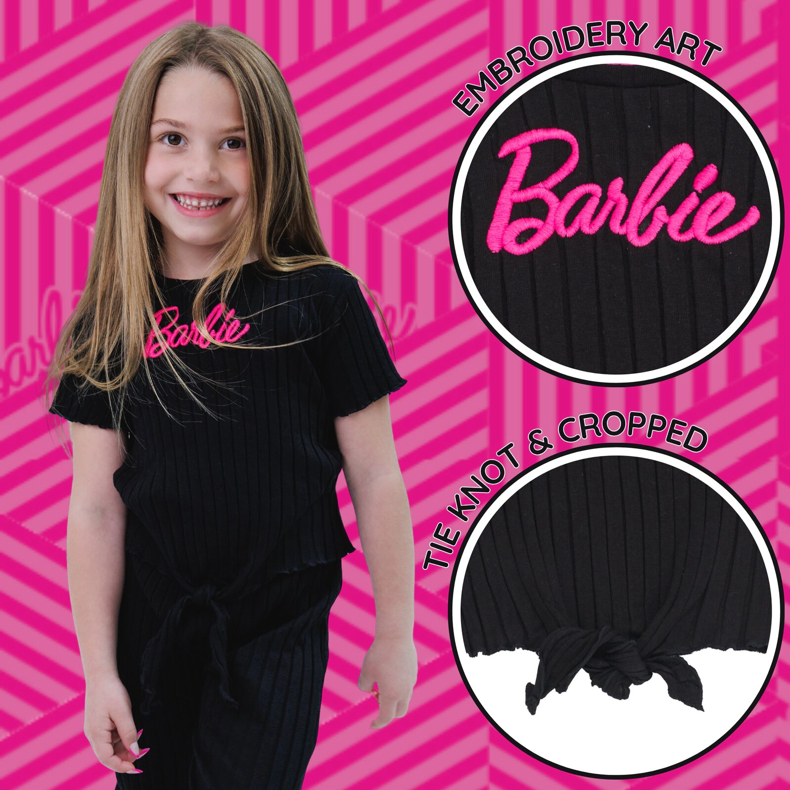 Barbie Girls' 2-Piece Tee and Flare Leggings Set