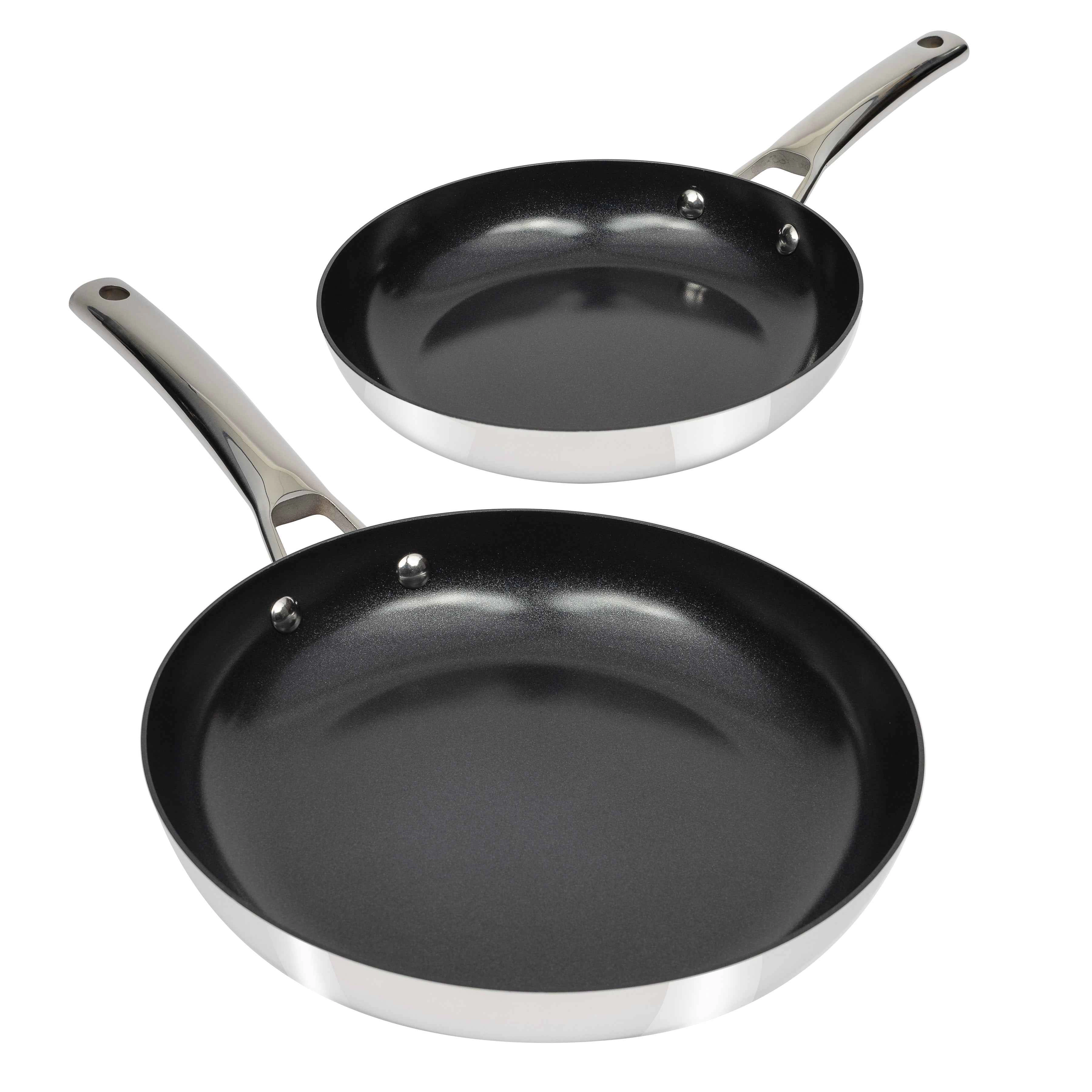CoreClad Tri-Ply Stainless Steel Skillet Set, 2 Piece, Seville, 9" and 11"