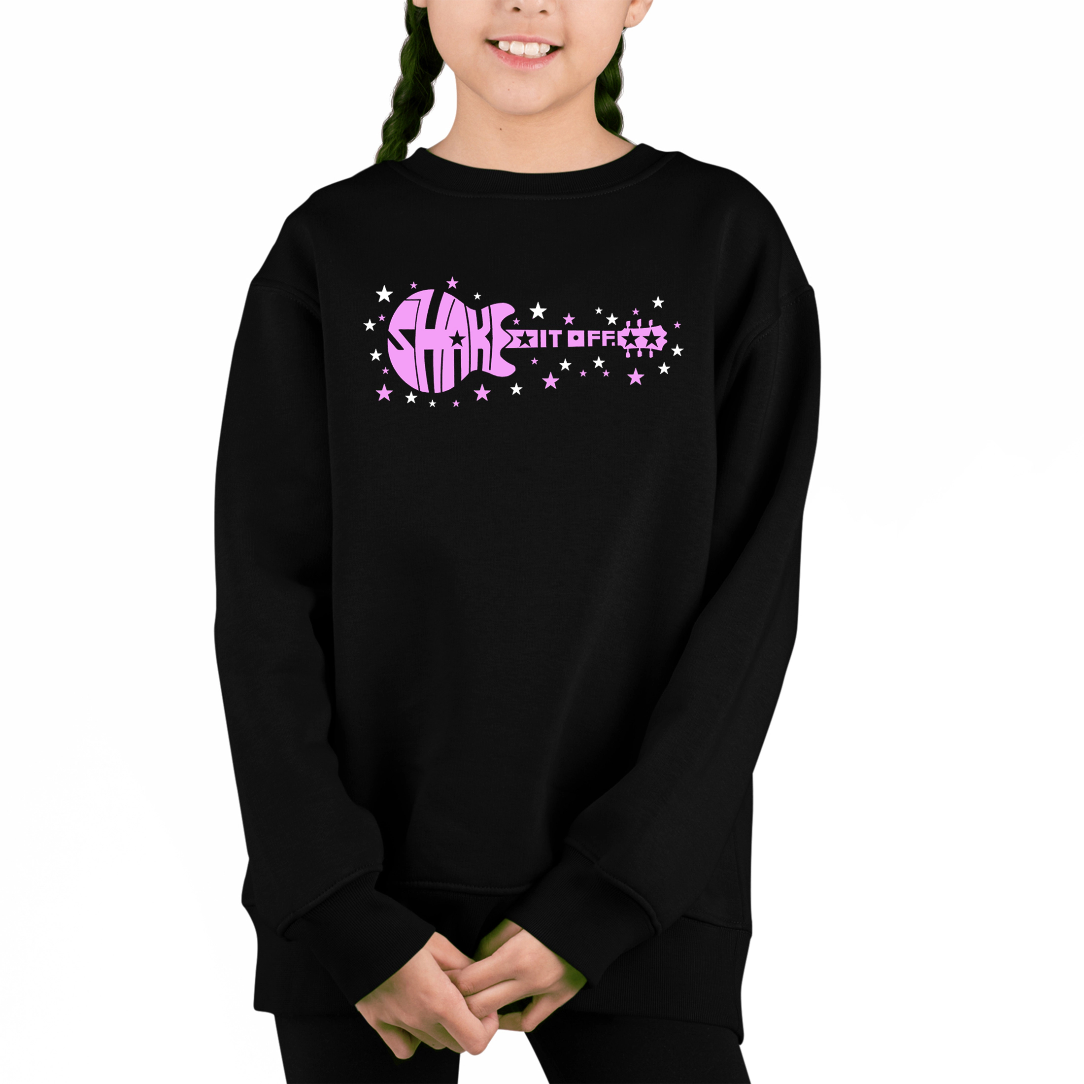 LA Pop Art Girl's Word Sweatshirt - Shake It Off