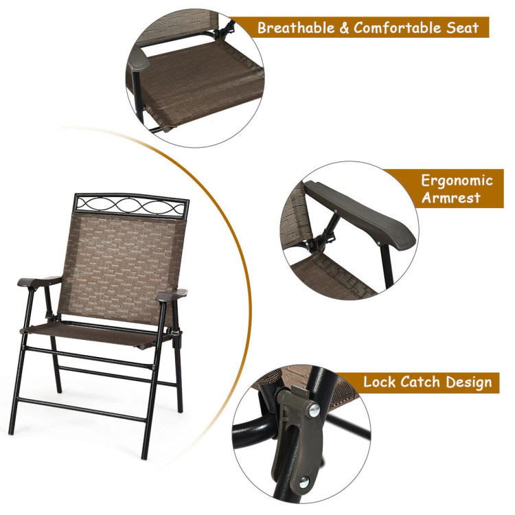 Hivvago Patio Dining Set With Patio Folding Chairs And Table