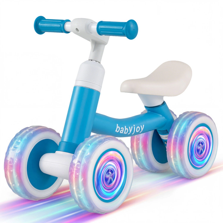 Hivvago Baby Balance Bike with Adjustable Handlebar and Seat Lighting Wheels