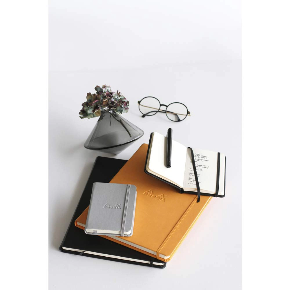 Rhodia Webnotebook Webbies - Lined 96 Sheets - 3.5 x 5.5 in - Silver