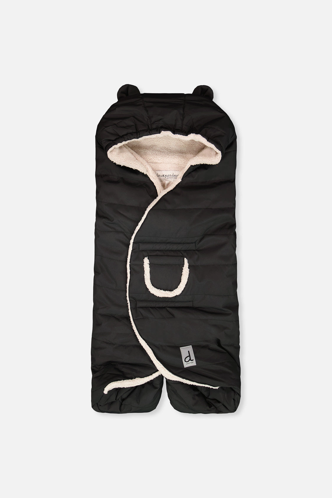 Deux par Deux Unisex Quilted Nido Wrap with Bear-Ear Hood for Bassinet, Car Seats and Strollers