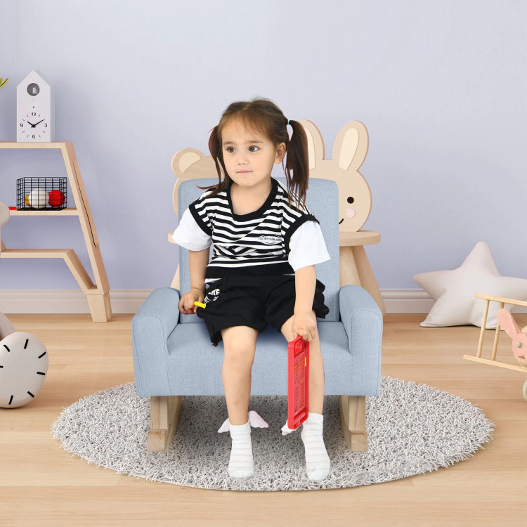 Hivvago Kids Rocking Chair With Solid Wood Legs