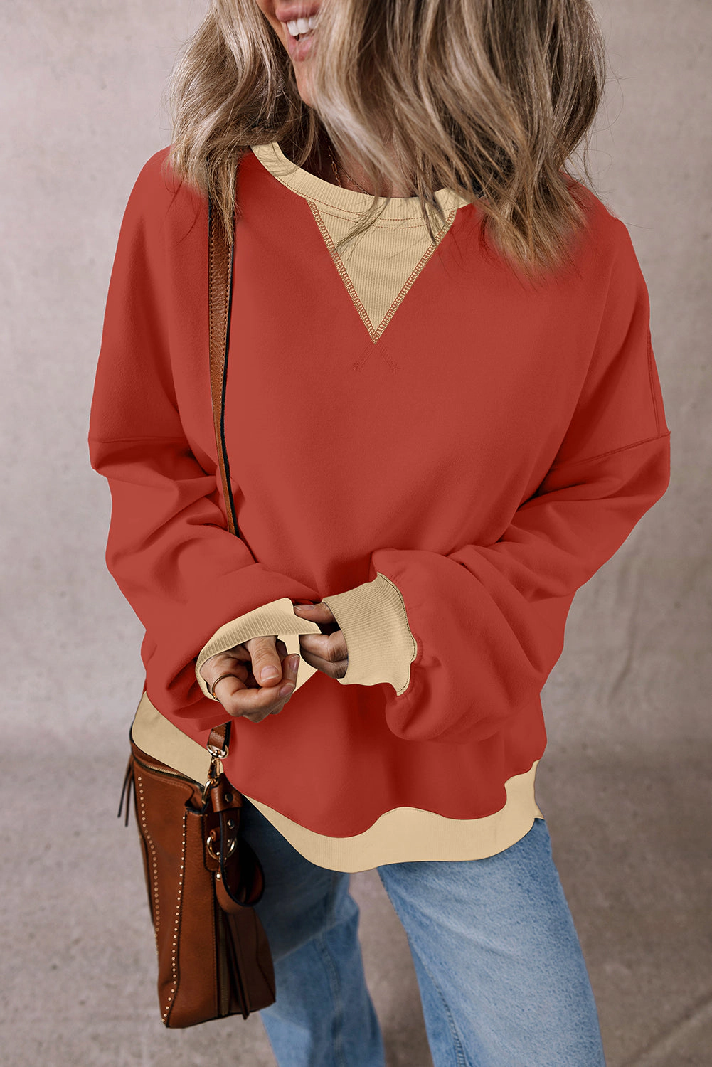 Threaded Pear Women's Abigail Drop Shoulder Oversized Sweatshirt