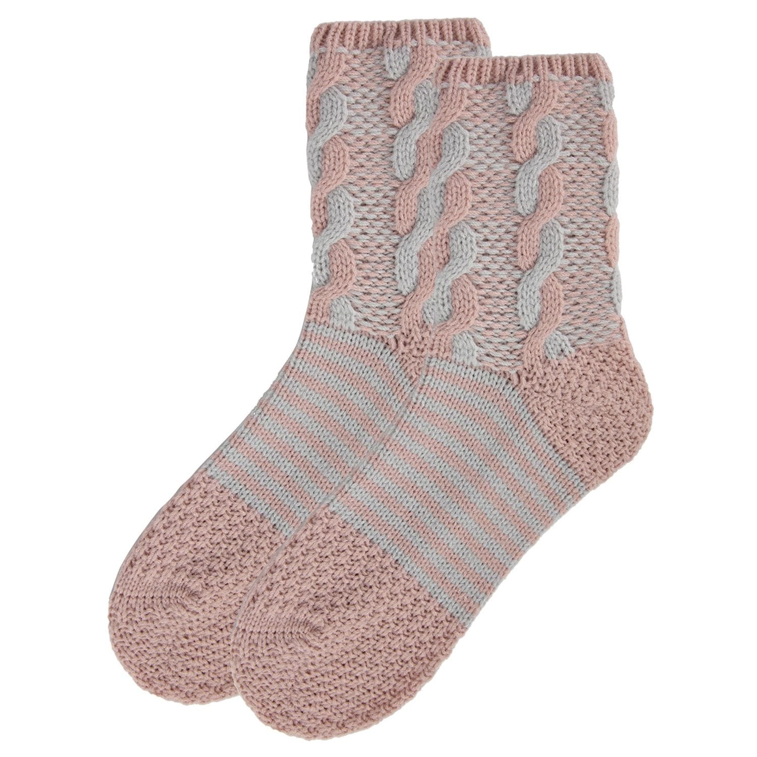 MeMoi Women's Cable Twist Sweater Knit Soft Cozy Crew Socks