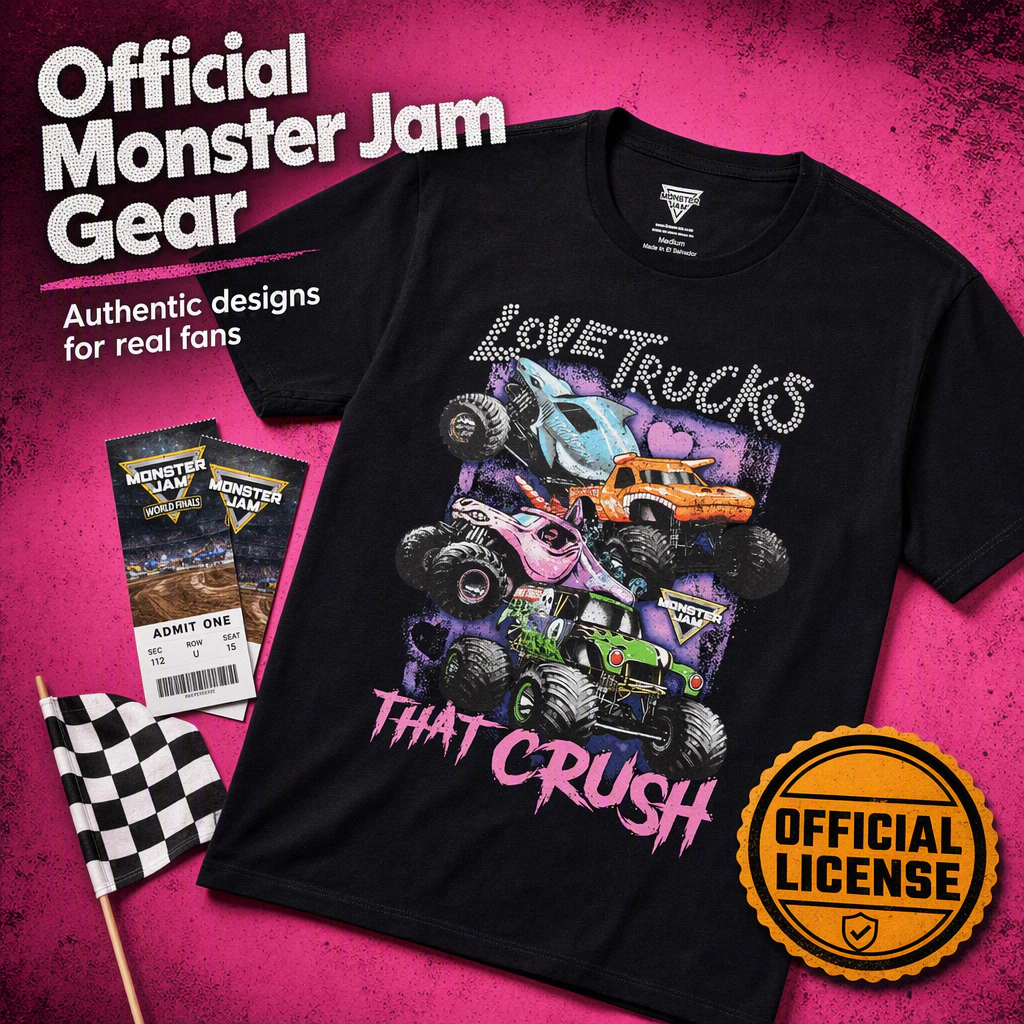Monster Jam Women's Short Sleeve Graphic T-Shirt