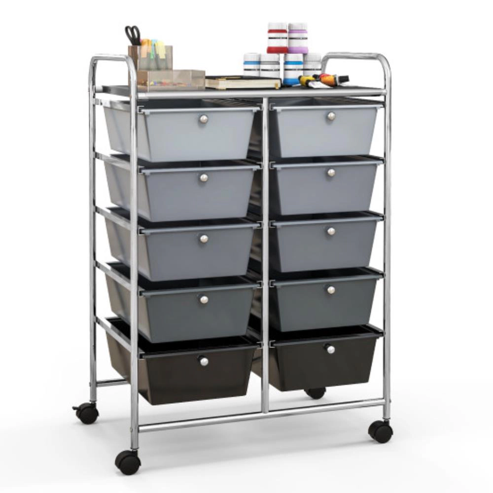 Hivvago 10-Drawer Rolling Storage Cart