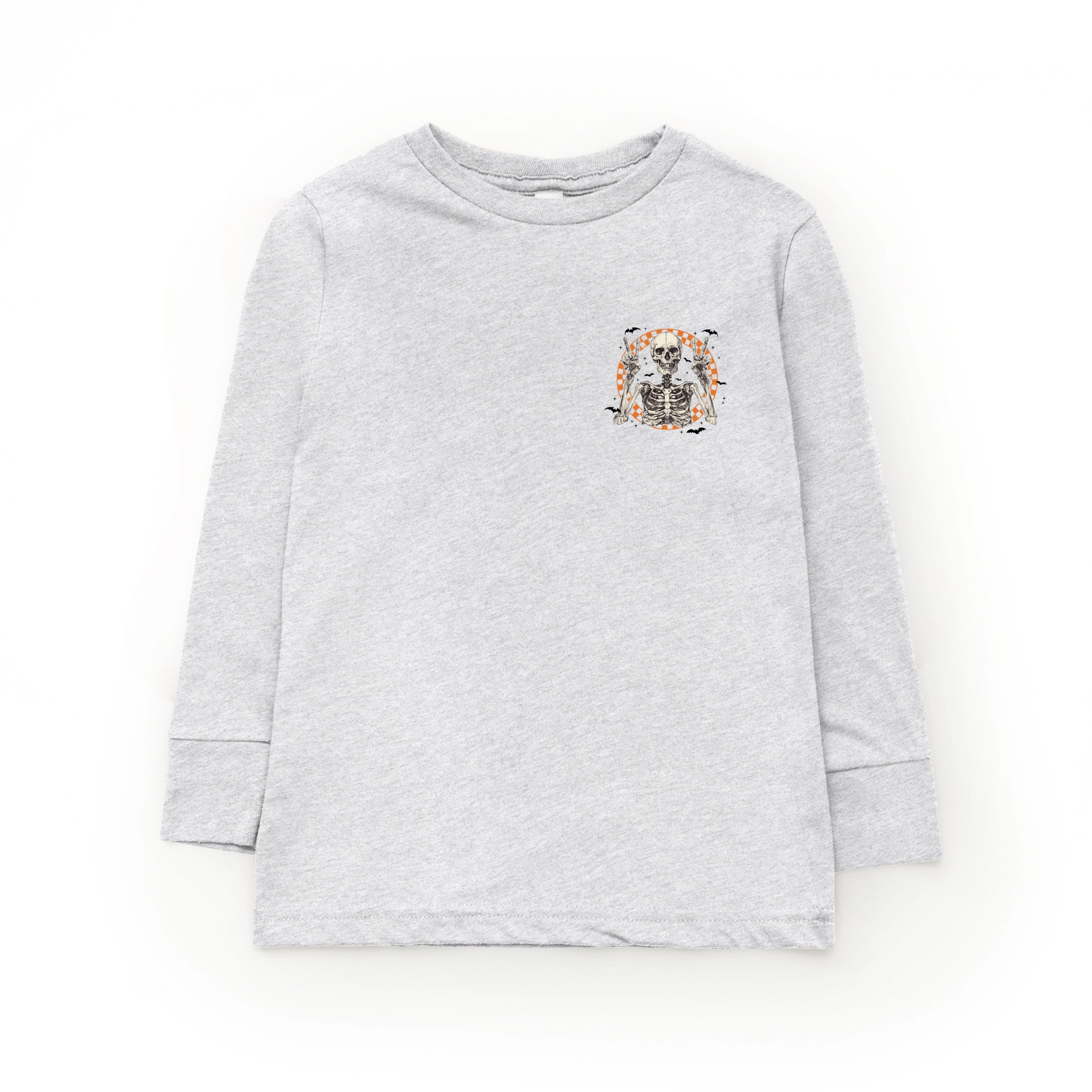The Juniper Shop - Youth Long Sleeve Graphic T-Shirt Peace Sign Skeleton
