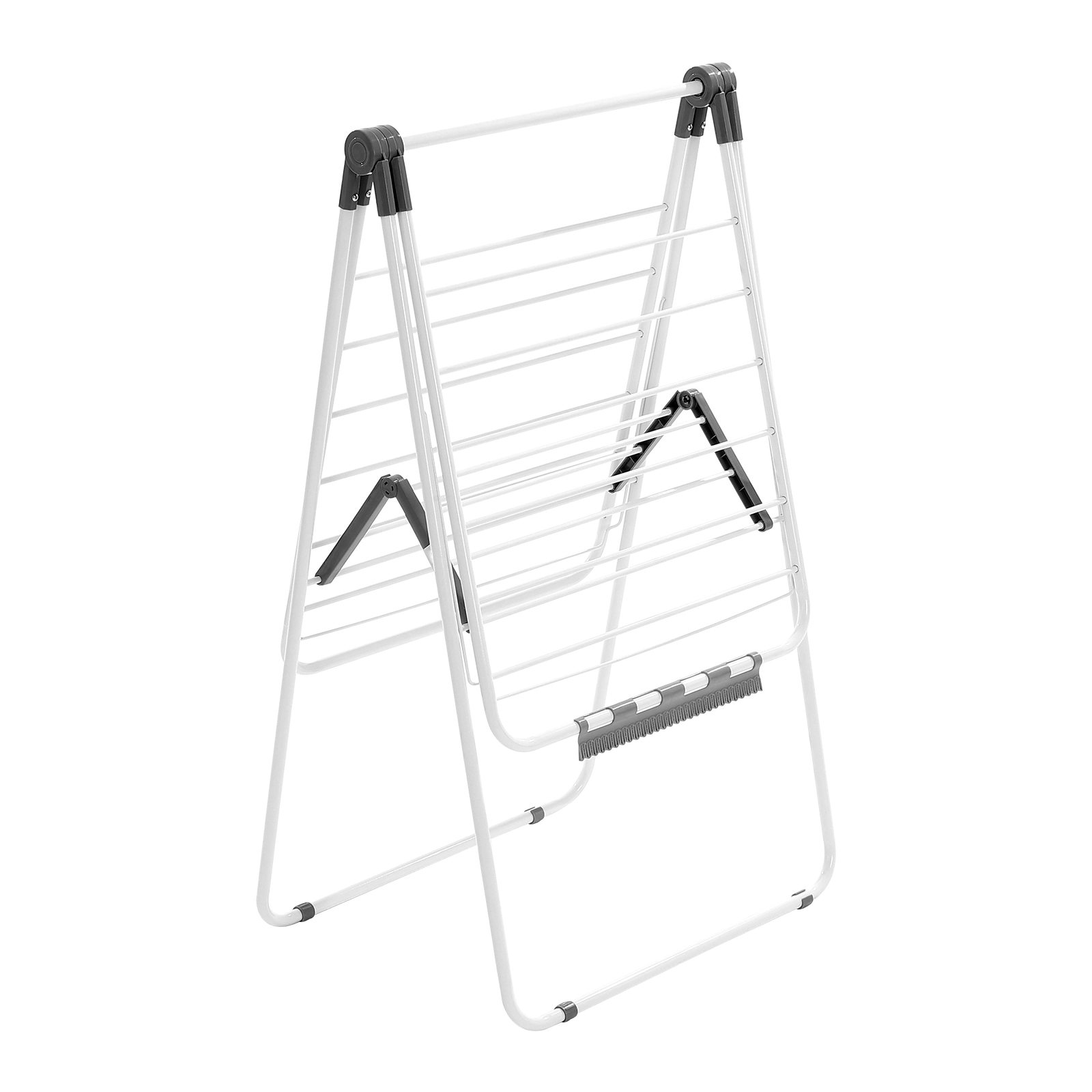 HONGGE 2-Tier Foldable Clothes Drying Rack with Sock Clips & Rods