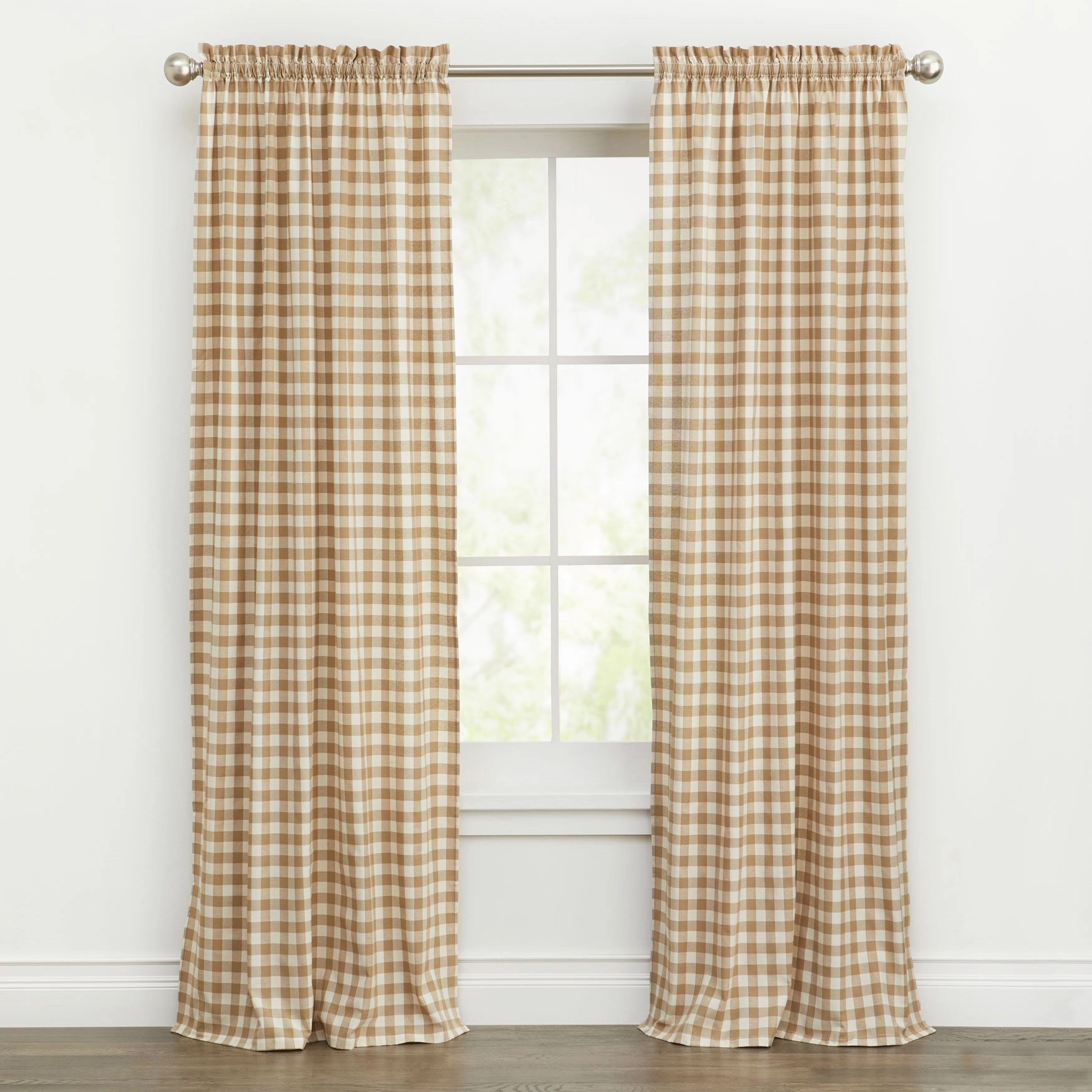 GoodGram Buffalo Check Gingham Custom Window Curtain Treatments