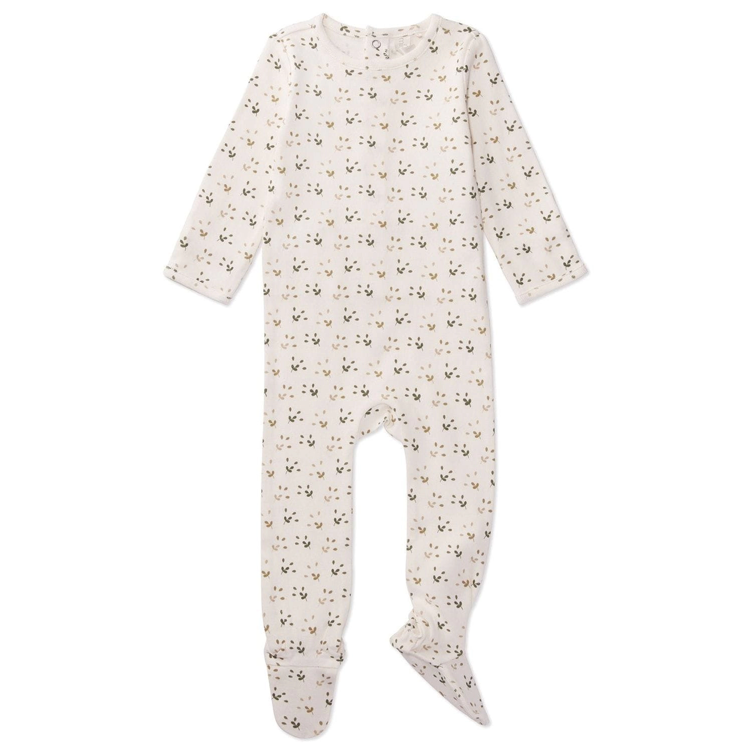 MeMoi Unisex Baby and Toddler "Tossed Leaf" Ribbed 100% Cotton Footie