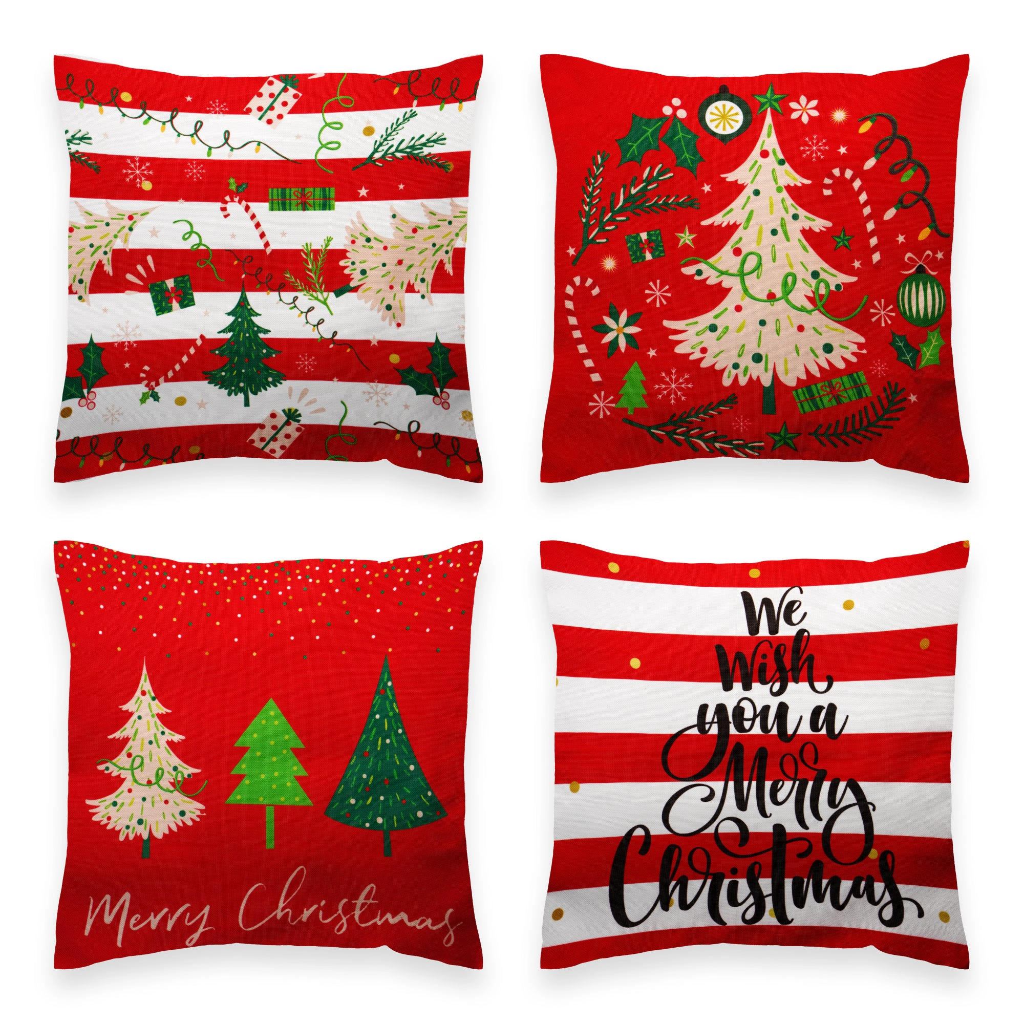 G128 Elegant Pine Spruce Decorative Throw Pillow Covers