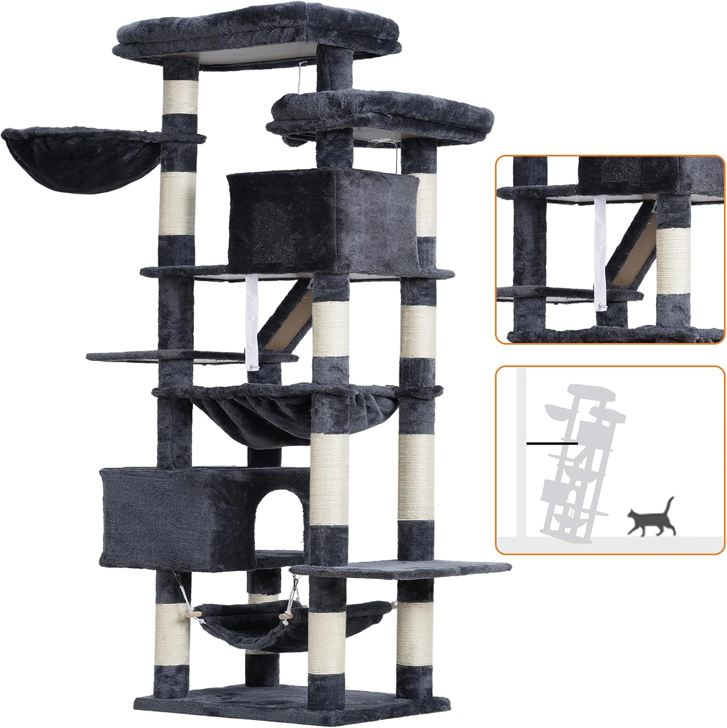 Heybly large indoor cat climbing frame